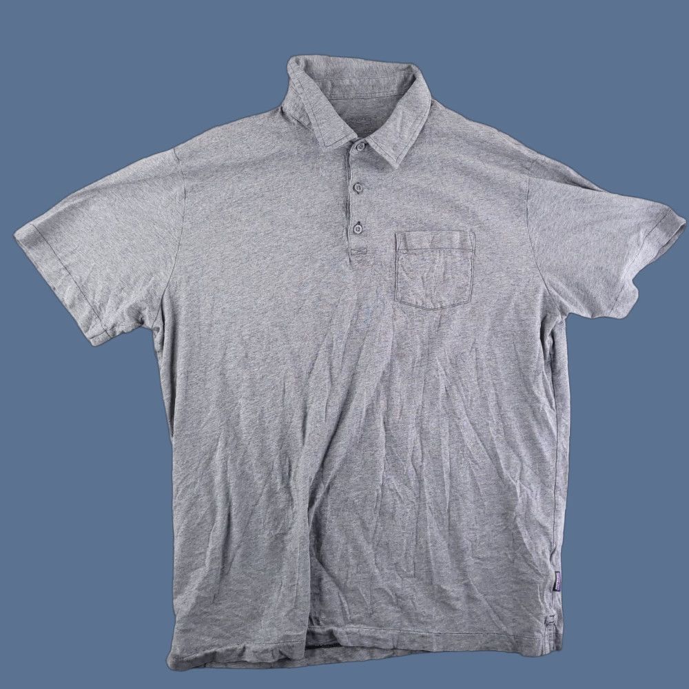 Patagonia Patagonia Polo Shirt Mens XL Slim Fit Gray Short Sleeve Organic Cotton L-XL Size US XL / EU 56 / 4 - 1 Thumbnail