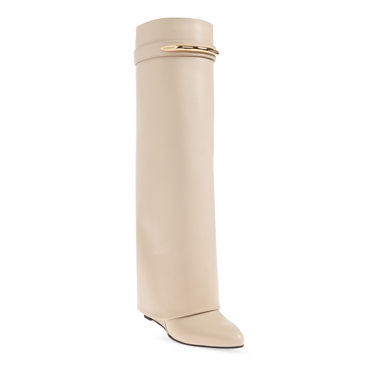Givenchy GIVENCHY Shark Beige Leather 90mm Heel Boots New & Authentic Size US 8 / IT 38 - 2 Thumbnail