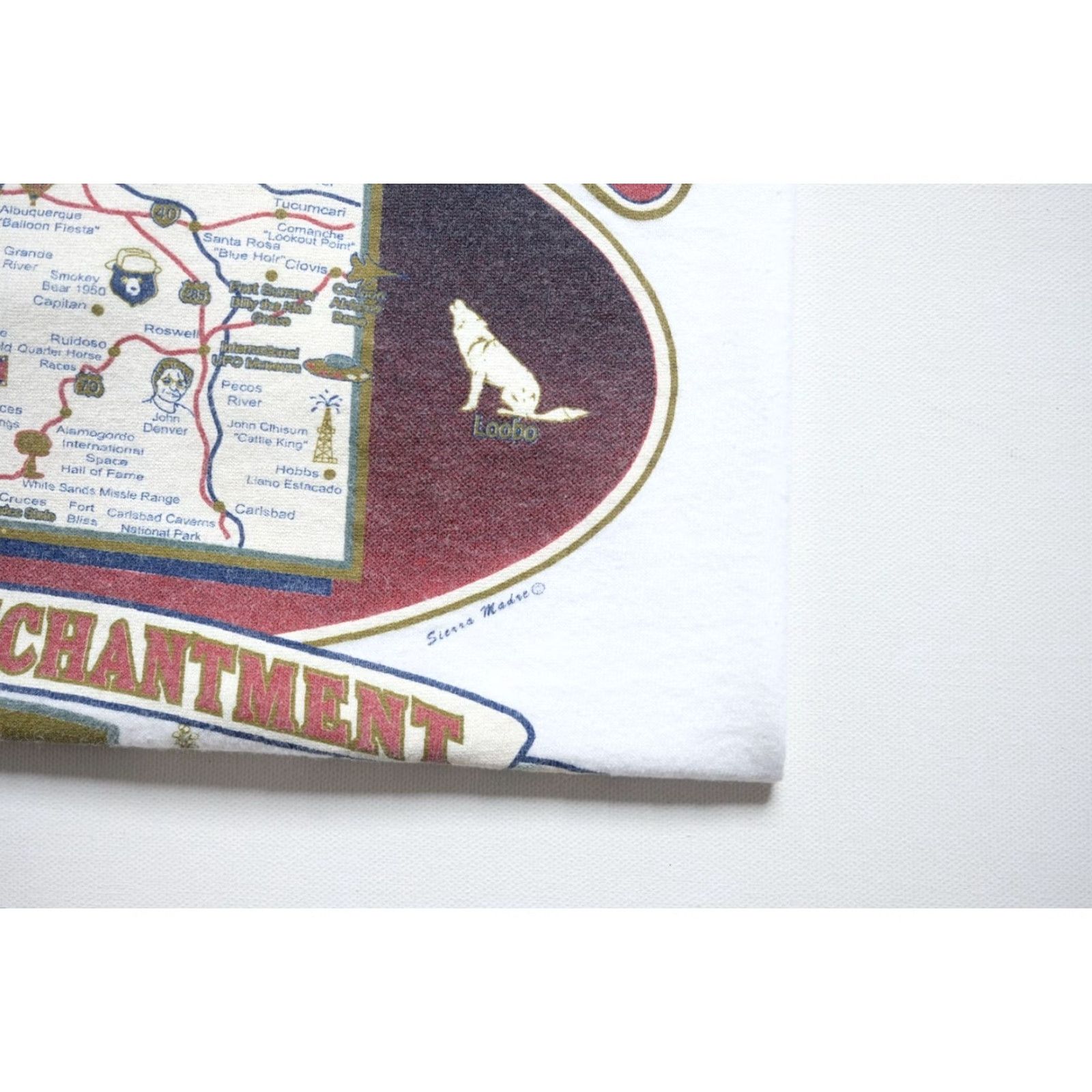 Etro VINTAGE NEW MEXICO VTG 90s RETRO MAP LAND OF ENCHANTMENT BIRD WHITE GRAPHIC T SHIRT SZ L Men Shirts Size US L / EU 52-54 / 3 - 4 Thumbnail