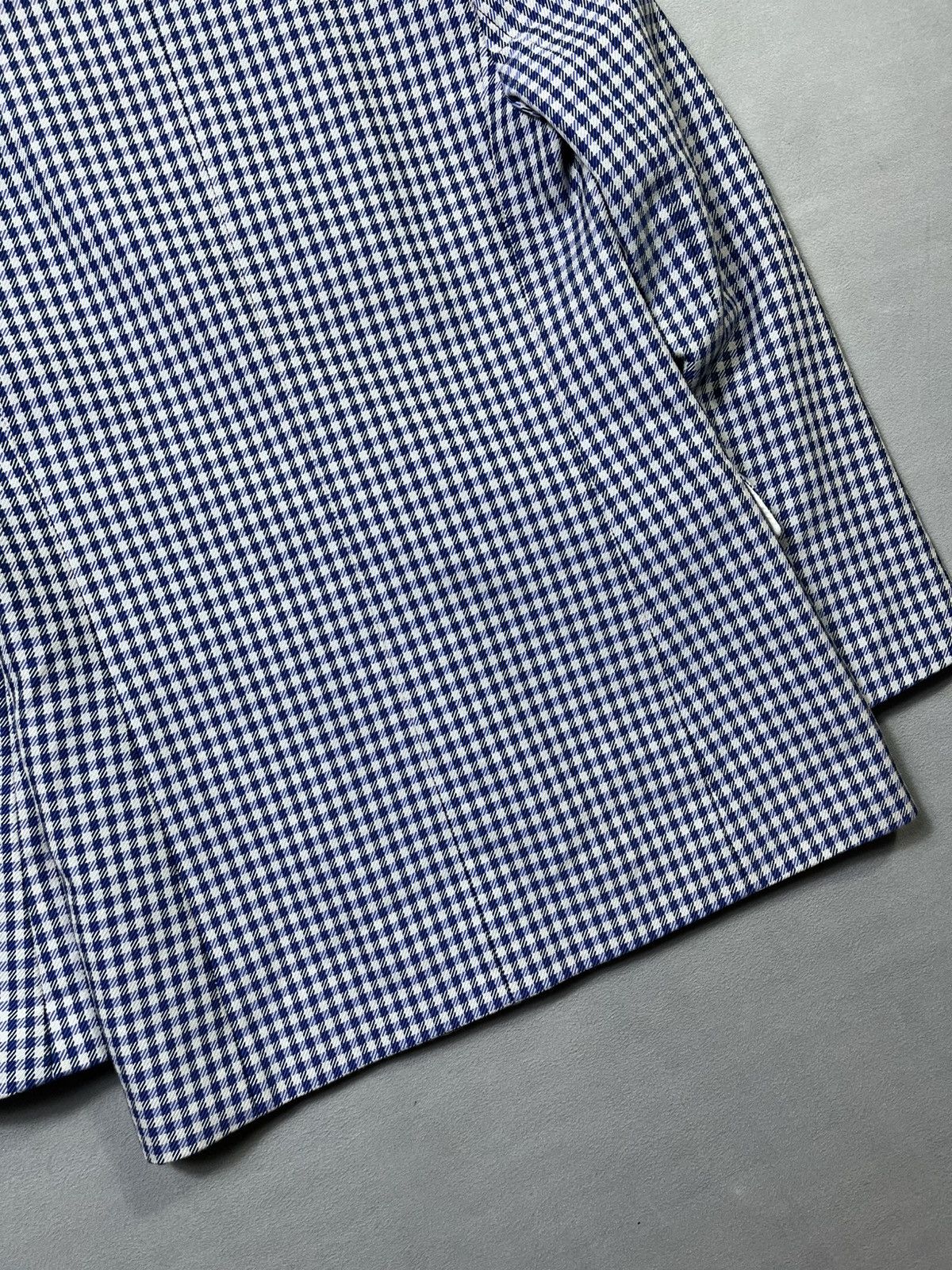 Sandro Sandro Blue Houndstooth Single-Breasted Jacket Size XS / US 0-2 / IT 36-38 - 16 Thumbnail