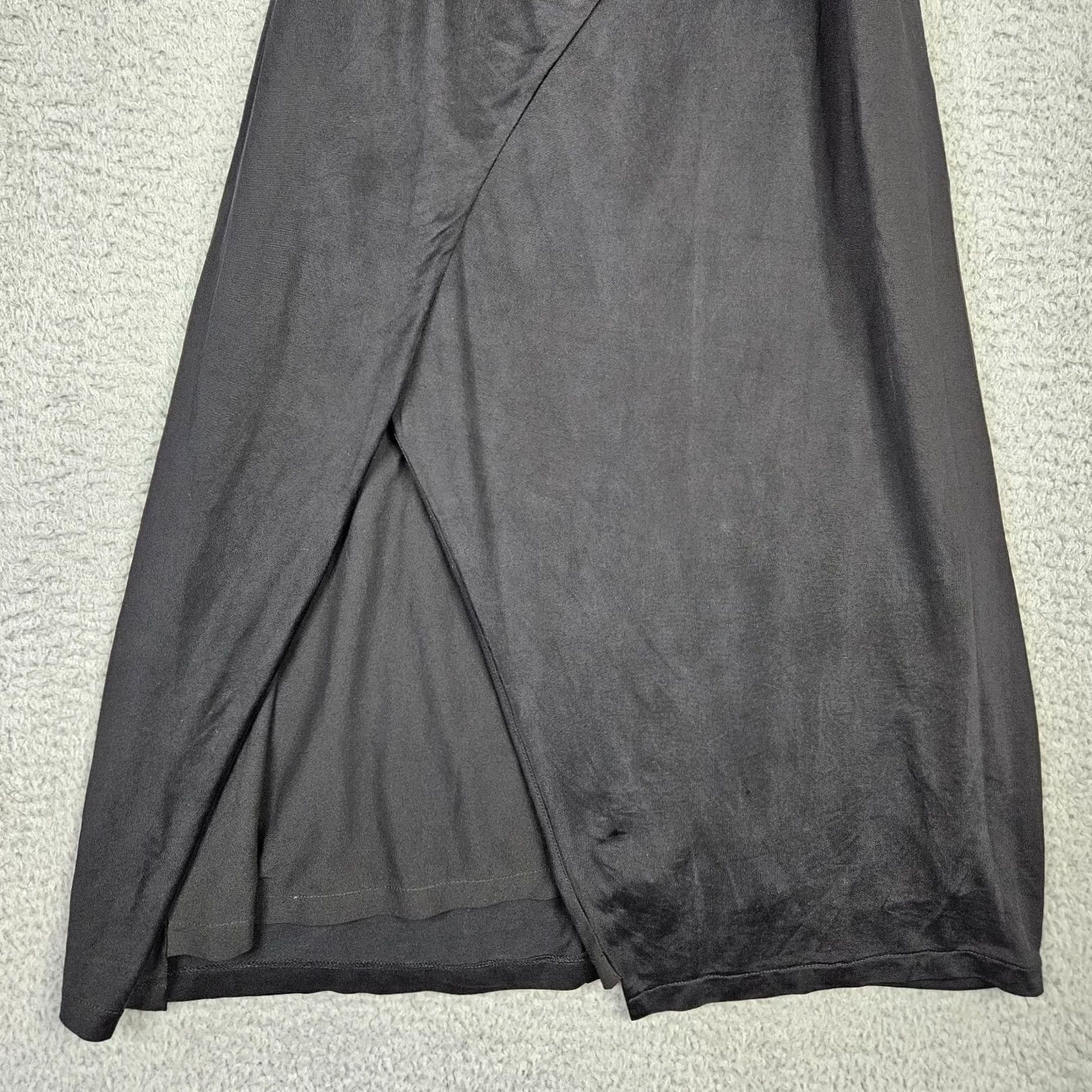 Vintage STYLESTALKER Women's Wrapped V-neck Black Dress S Dress, Black, V-Neck, Wrap, Sleeveless, Knee Length, Regular, Womens Size S / US 4 / IT 40 - 7 Thumbnail