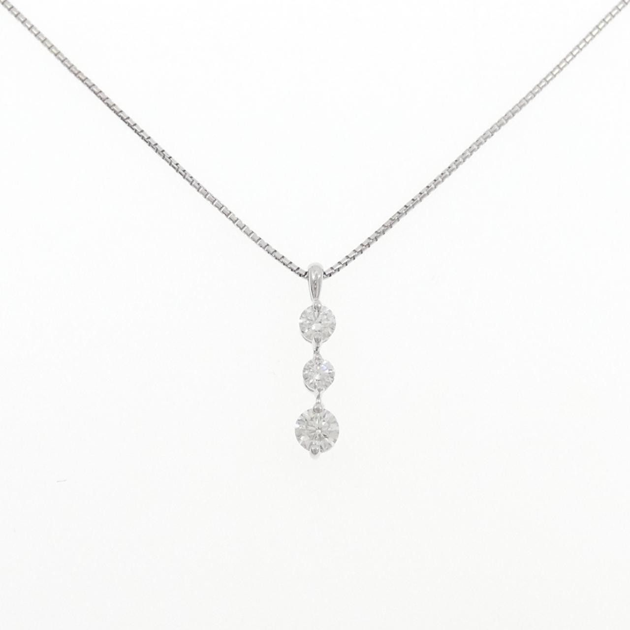 Mikimoto Mikimoto Three Stone Au750 Diamond Necklace Precious Metal Necklace DUTY FREE for USA