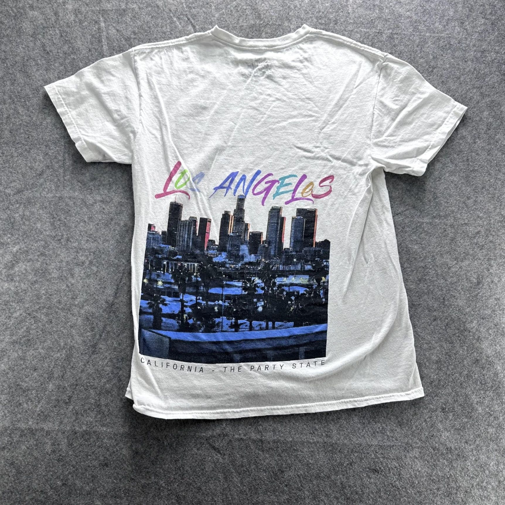 Vintage Los Angeles Shirt Mens Medium White California Party State Graphic Tee Cityscape Size US M / EU 48-50 / 2 - 7 Thumbnail