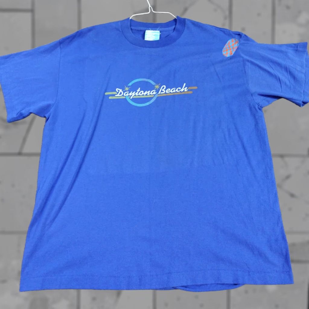 Vintage VINTAGE American Vintage Daytona Beach Shirt M Blue USA Cotton Short Sleeve Men | T-Shirt Size US M / EU 48-50 / 2 - 1 Thumbnail