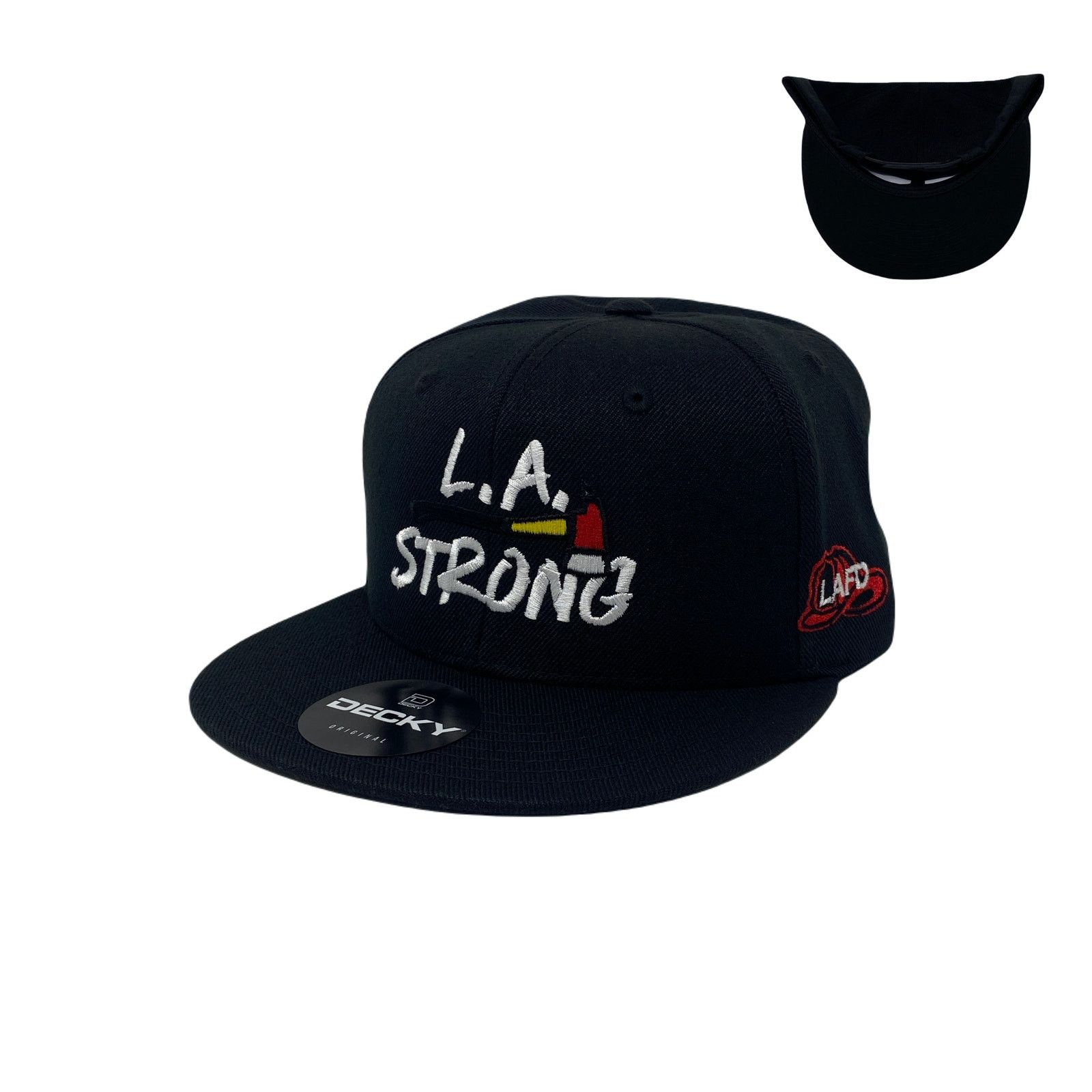 Other Los Angeles LA Strong Fire Rescue Axe Snapback Hat All Black Size ONE SIZE - 1 Thumbnail