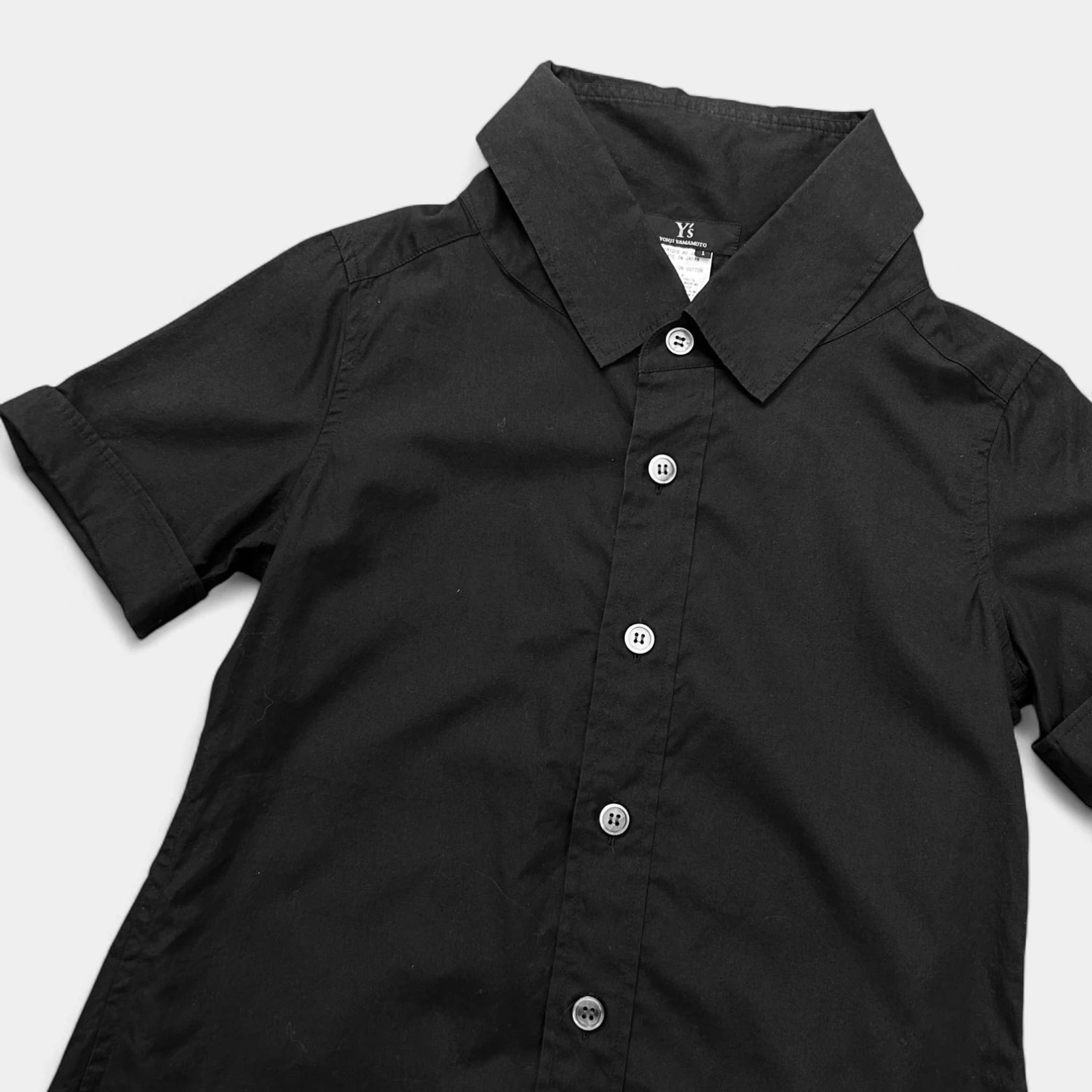 Y's Yohji Yamamoto Y's Black Short Sleeve Shirt Size XS / US 0-2 / IT 36-38 - 2 Thumbnail