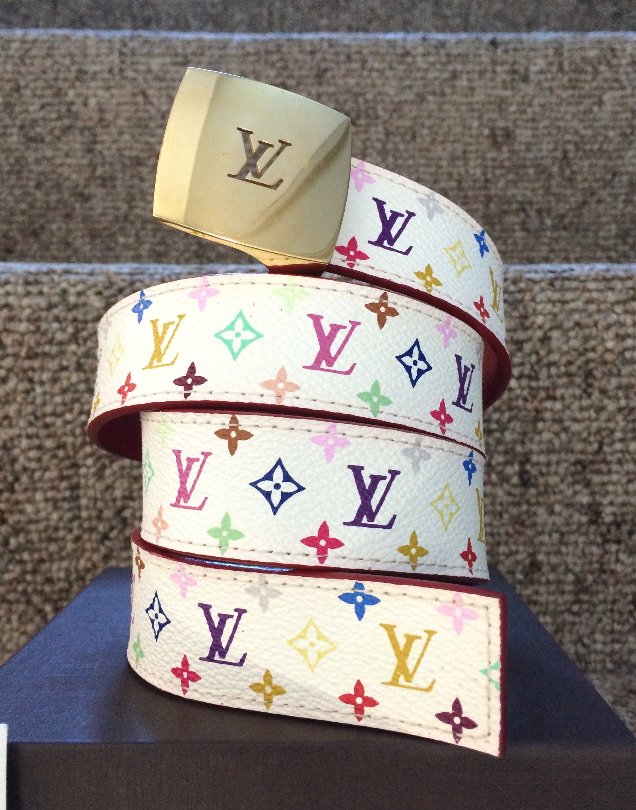 Louis Vuitton × Takashi Murakami S/S 2003 Louis Vuitton x Murakami Multicolor Monogram Belt Size 28 - 1 Thumbnail