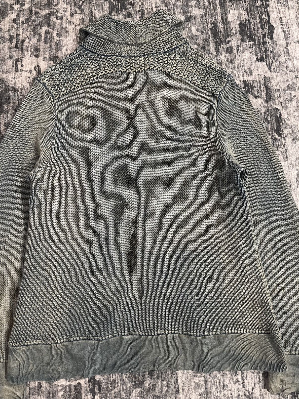 RRL Ralph Lauren RRL Double Ralph Lauren Indigo Cardigan Distressed Knit Size US L / EU 52-54 / 3 - 11 Thumbnail