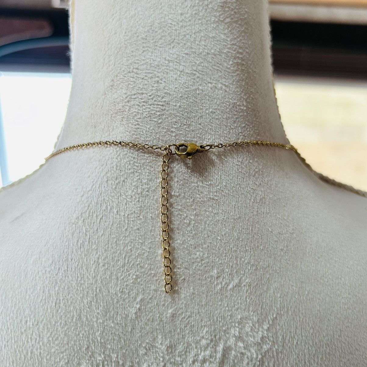 Vintage Vintage layered metal glass bead pendant on chain necklace Size ONE SIZE - 5 Thumbnail