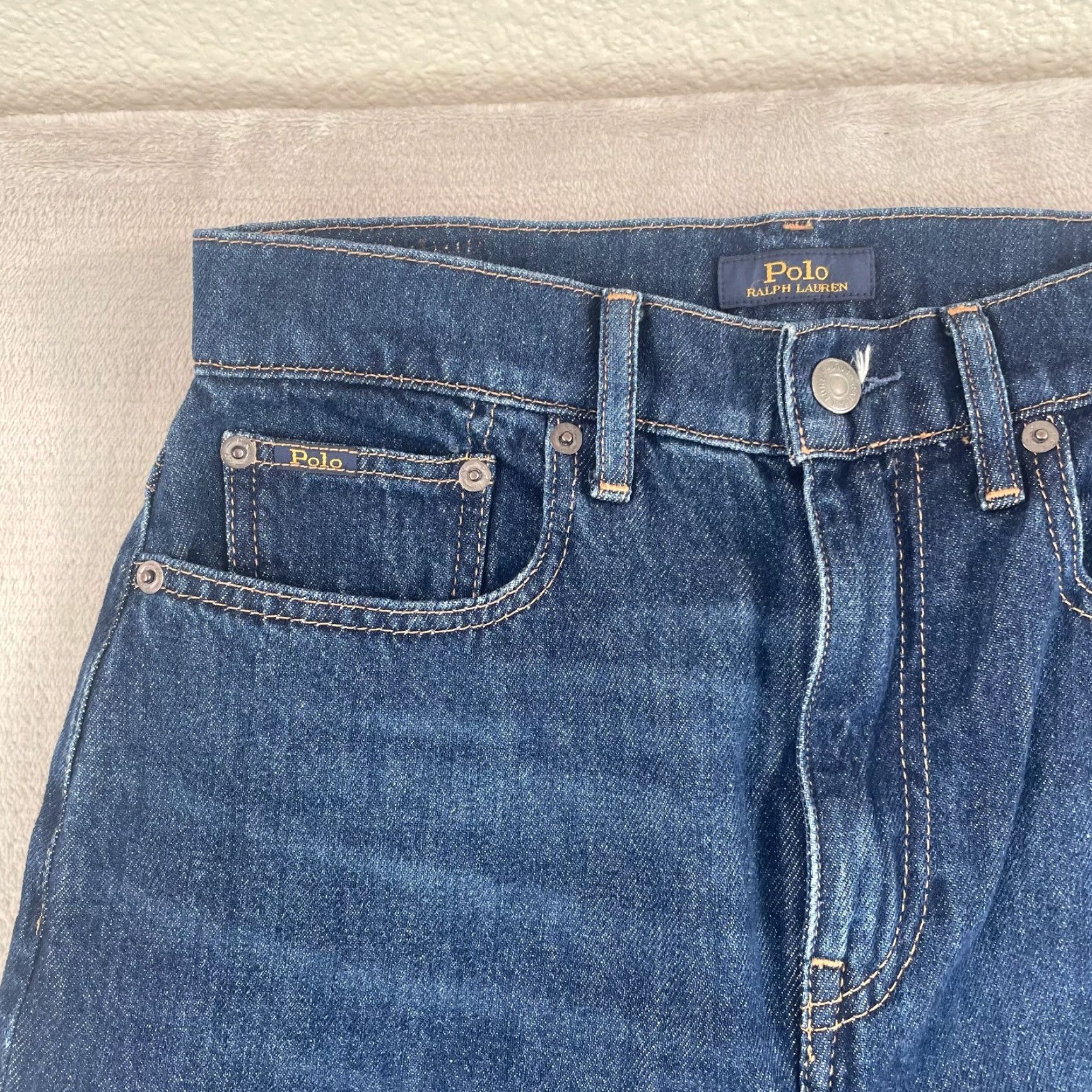 Polo Ralph Lauren Polo Ralph Lauren Jeans Women 26 High-Rise Wide-Leg 30in Blue Cotton Denim 5-Pocket Stretch Vintage: No Size 26" / US 2 / IT 38 - 3 Thumbnail