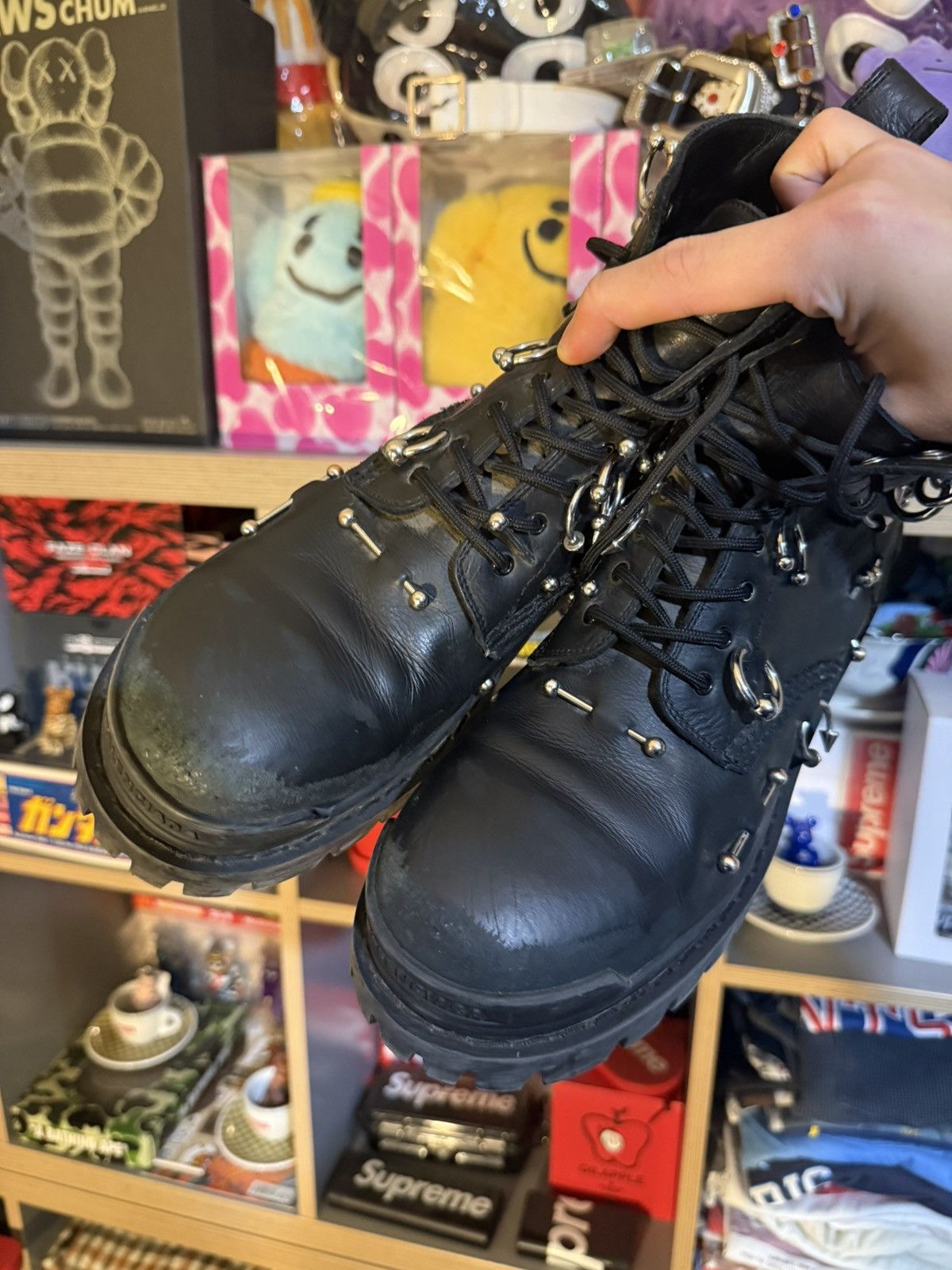 Balenciaga Balenciaga Black Piercing Strike Boots Size US 8.5 / EU 41-42 - 3 Thumbnail