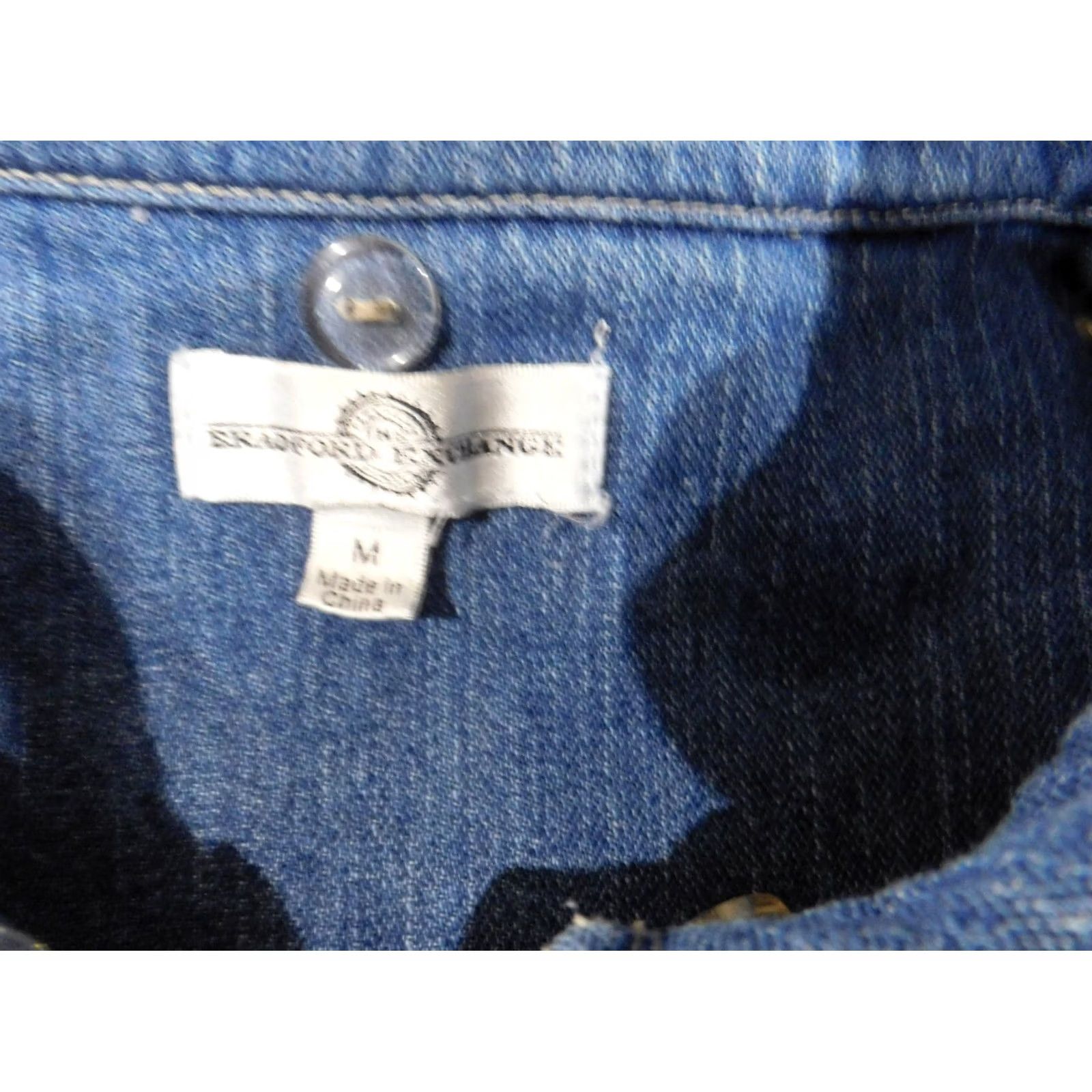 Denime Bradford Exchange Jacket Womens Medium Denim snap Retro USA Blue Long Sleeve Casual Snap Closure Size M / US 6-8 / IT 42-44 - 6 Thumbnail