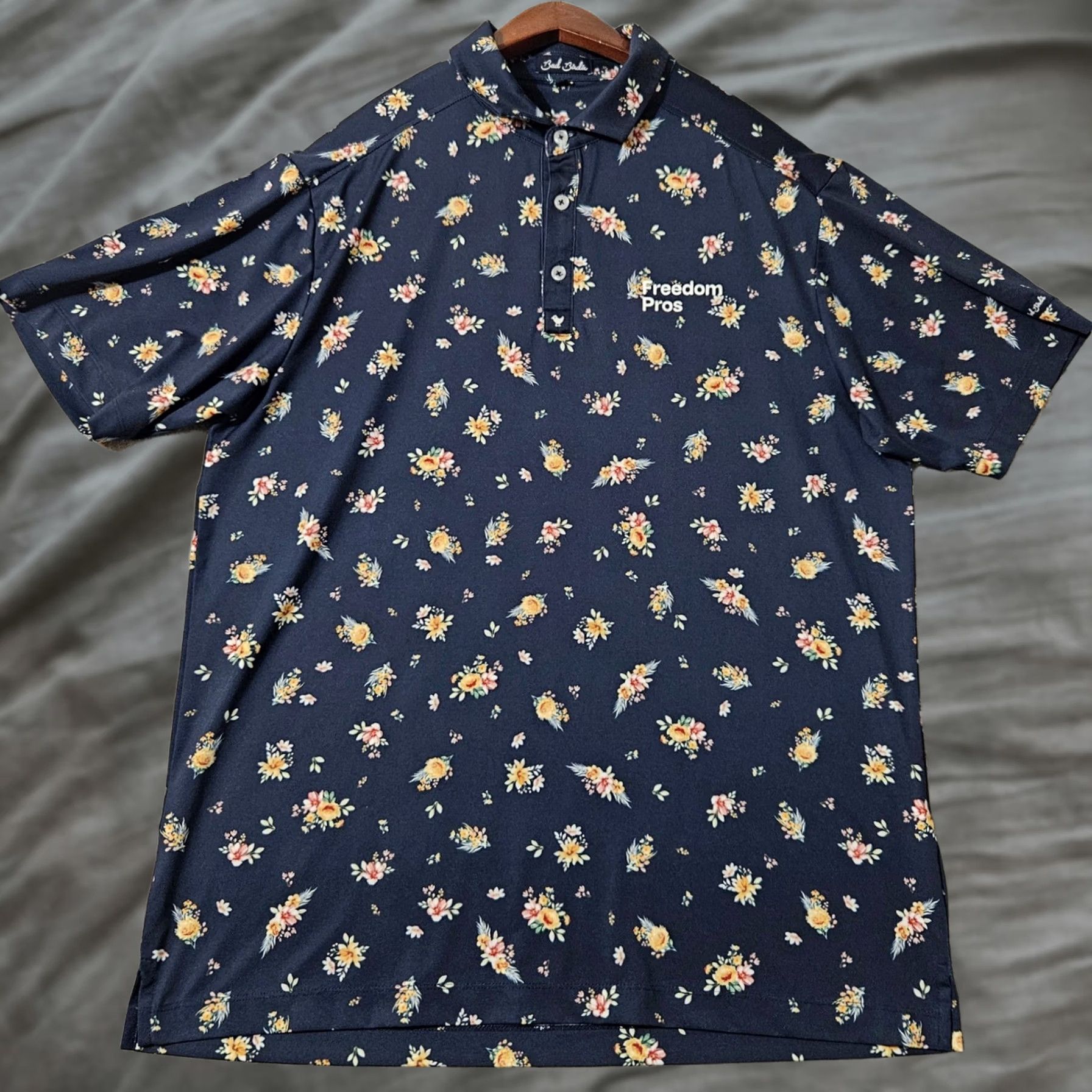 Vintage Bad Birdie Shirt Mens L Polo Navy Floral Tropical Golf COMPANY Logo Size US L / EU 52-54 / 3 - 1 Thumbnail
