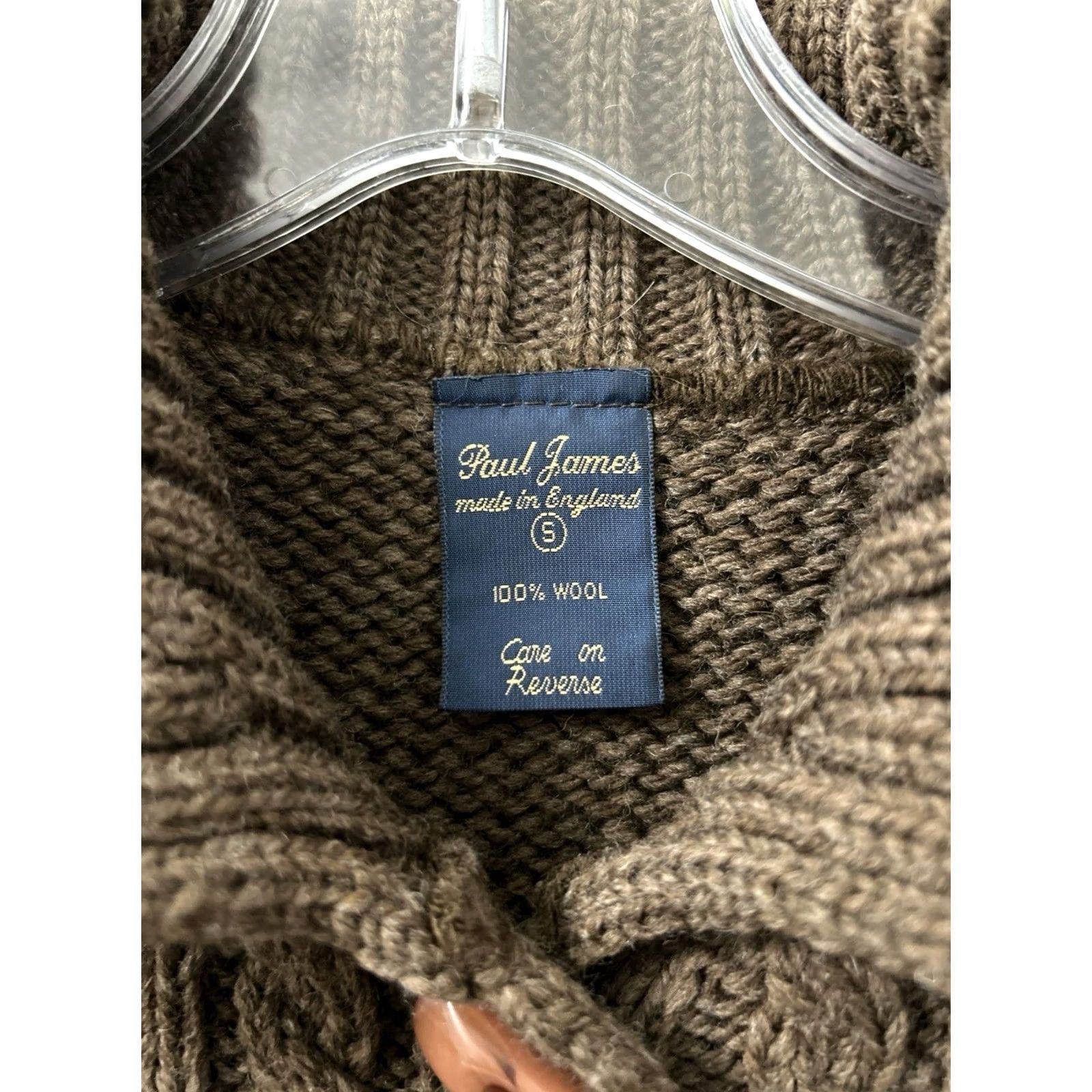 Paul James VTG Paul James Cardigan Sweater Womens Small Brown 100% Wool Cable Knit Toggle Heavyweight Fall Winter Mens? Size S / US 4 / IT 40 - 5 Thumbnail