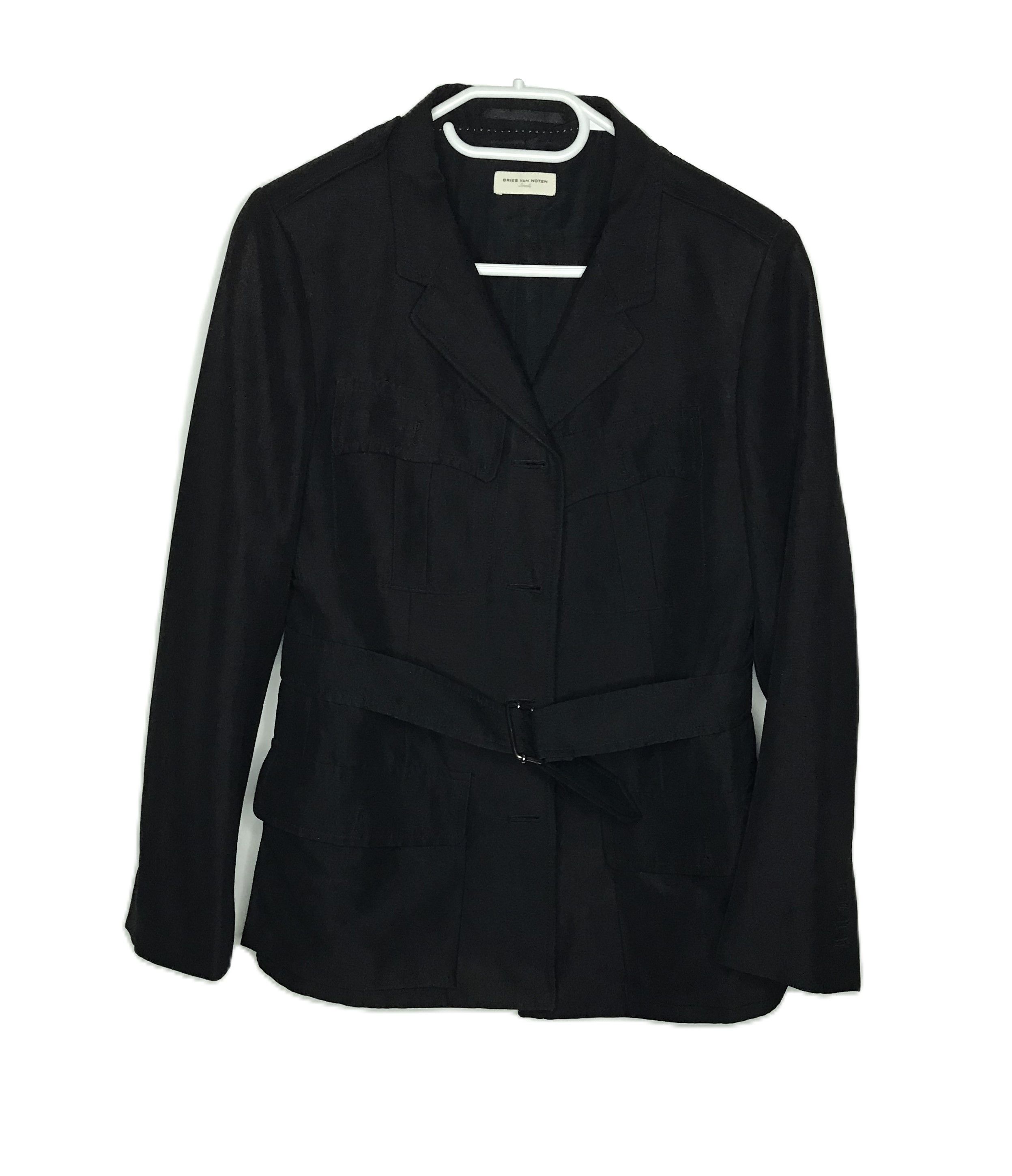 Dries Van Noten Dries Van Noten Women Single-Breasted Blazer Belt Black Size S / US 4 / IT 40 - 1 Thumbnail