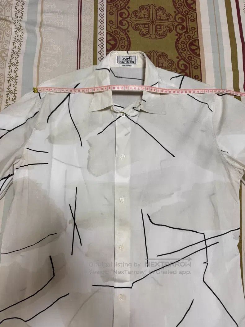 Hermes Hermes Casual shirt. Full body ink line pattern, lightweig Size US XXS / EU 40 - 3 Thumbnail