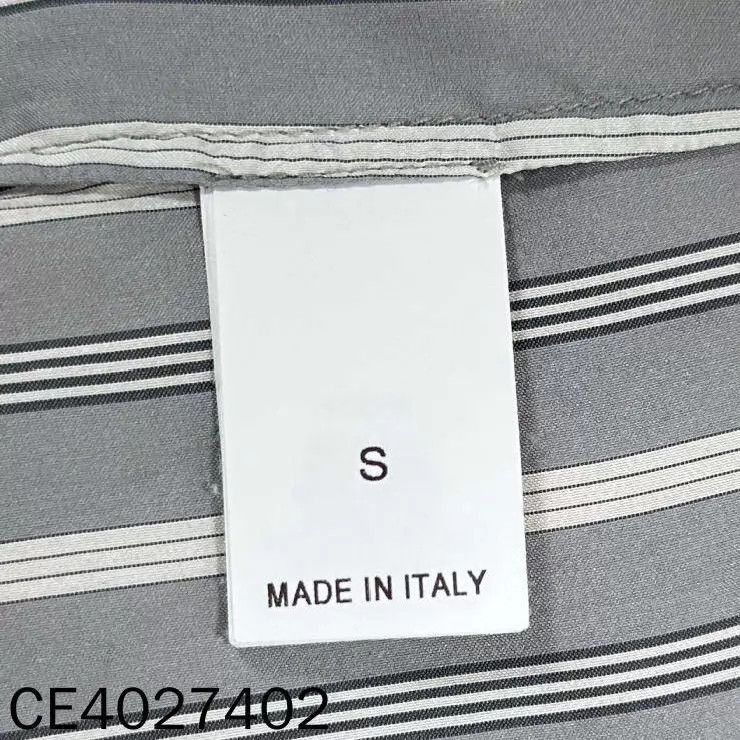 Brunello Cucinelli BC Beaded Silk White Gray Stripe Shirt S Size S / US 4 / IT 40 - 5 Thumbnail
