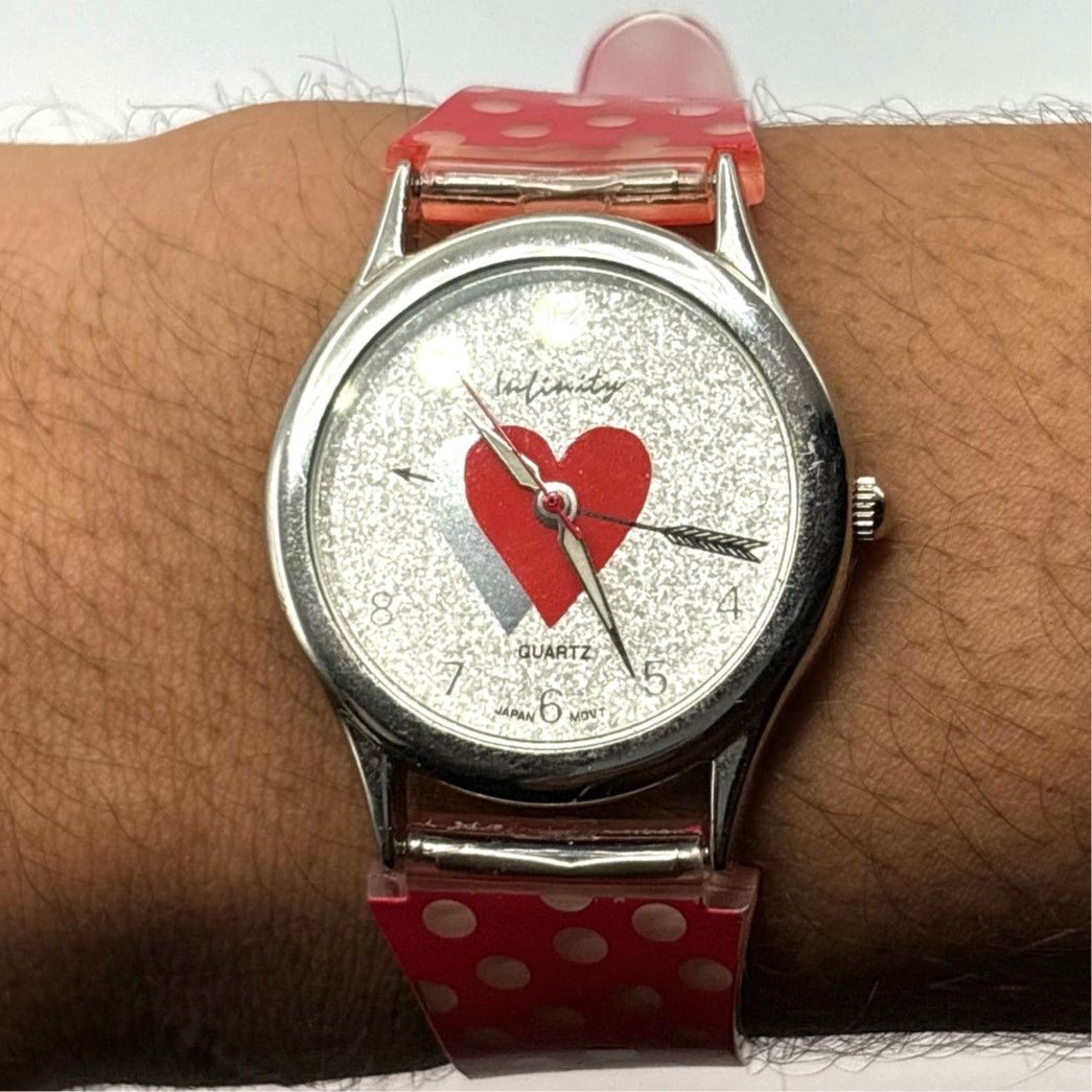 Other Silver & Red Heart Infinity Watch Size ONE SIZE - 2 Thumbnail