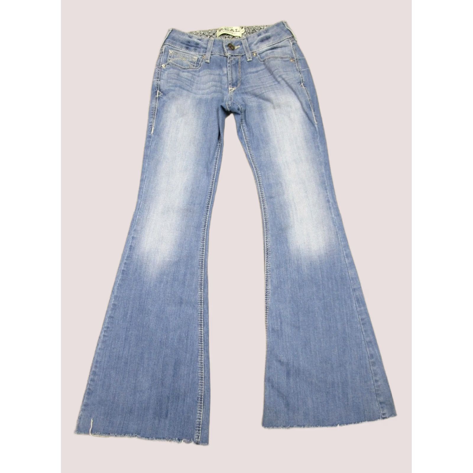Ariat Ariat Jeans Women 26 Light Blue Low Rise Flared 5-Pocket Denim Pants Logo Southwestern Cowboy Medium Womens Size 26" / US 2 / IT 38 - 1 Thumbnail