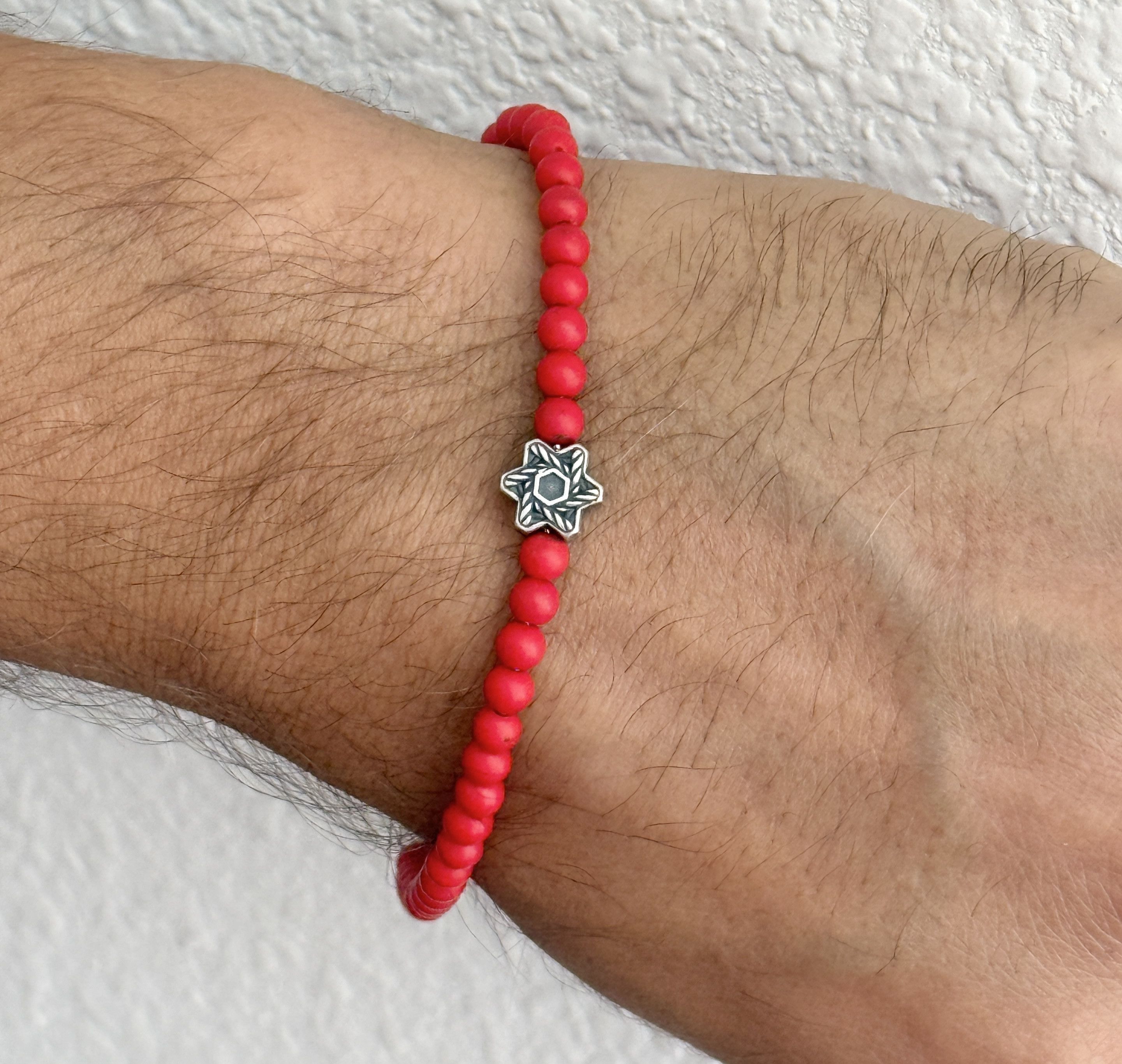 David Yurman David Yurman Silver Red Coral Spiritual Bead Bracelet Size ONE SIZE - 1 Thumbnail