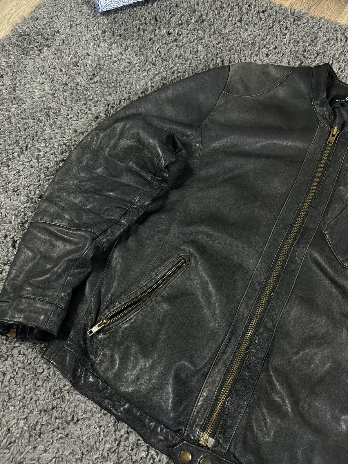 Vintage Vintage Real Leather Asymmetrical Motorcycle Jacket Black Size US L / EU 52-54 / 3 - 8 Thumbnail