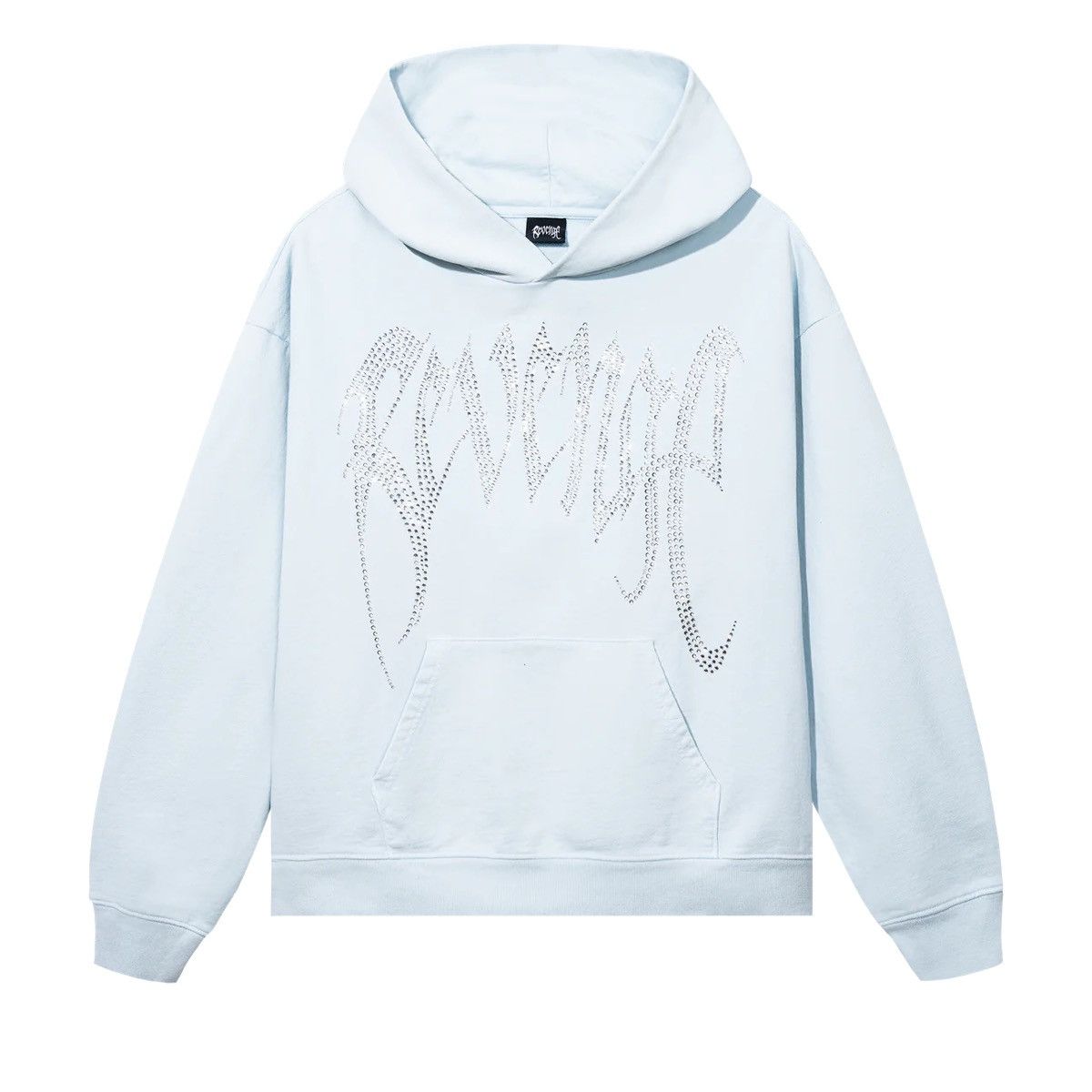 Revenge REVENGE X HEARTBREAK BEJEWELED HOODIE BABY BLUE Grailed