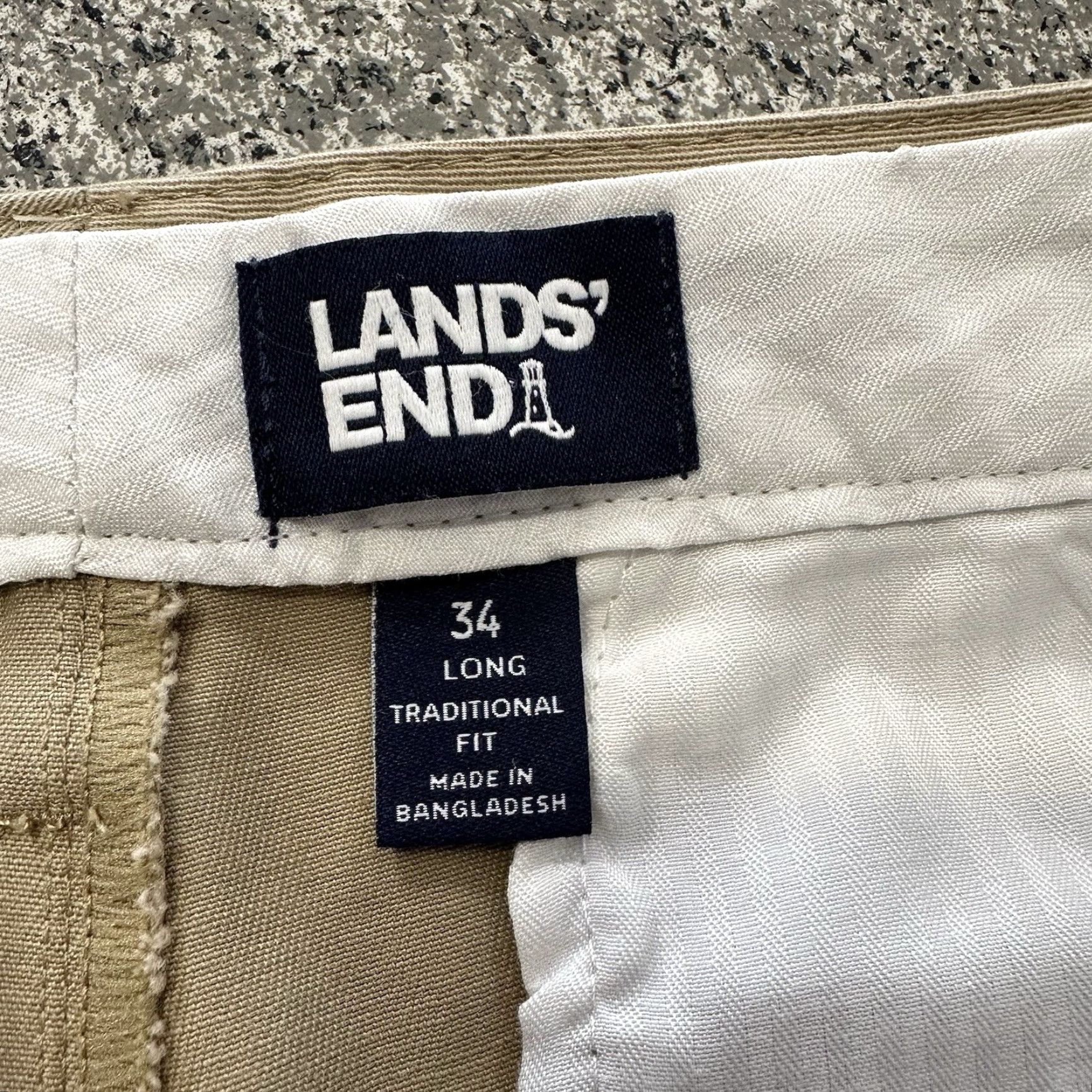 Lands' End Lands' End Khakis Pants Mens 34x32 Beige Beige Khakis Lands' End Pants Mens 34x32 Straight Flat Front Relaxed Cotton 34 32 Navy? Size US 34 / EU 50 - 3 Thumbnail