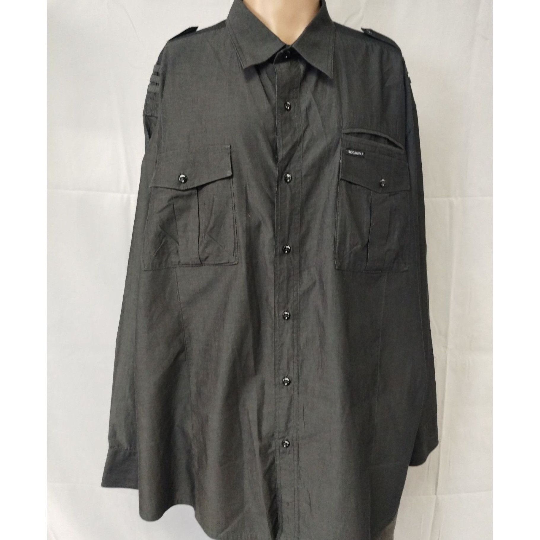 Rocawear Roca Wear Men's Black Shirt/Button Up Size 3XL SKU 3991 Size US XXL / EU 58 / 5 - 1 Thumbnail