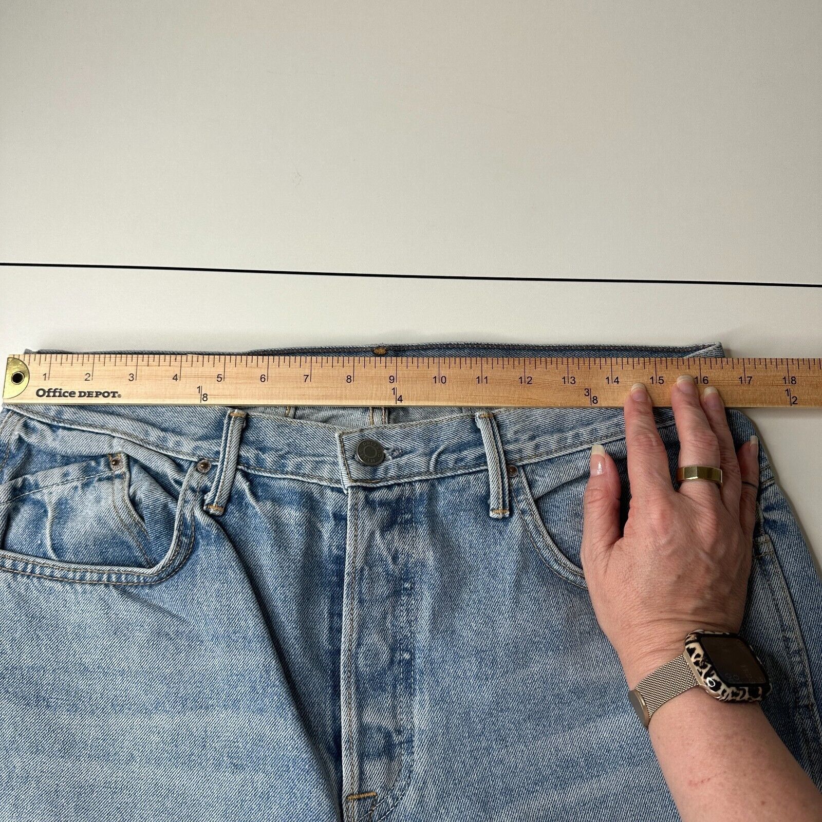 GRLFRND GRLFRND Dree Light Wash Crop Jean Hidden Button Straight 31 Size 31" - 10 Thumbnail