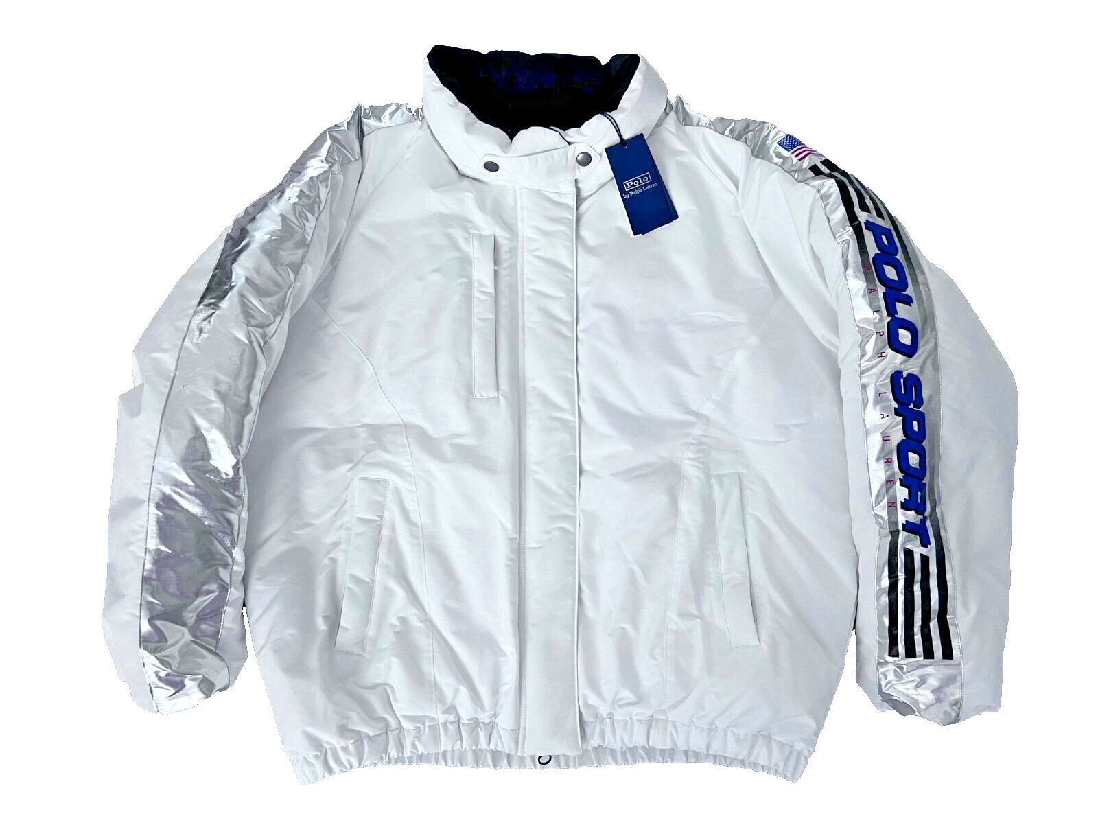 Polo Ralph Lauren Polo Ralph Lauren Sport Ski Puffer White Silver ( M ) Size M / US 6-8 / IT 42-44 - 2 Thumbnail