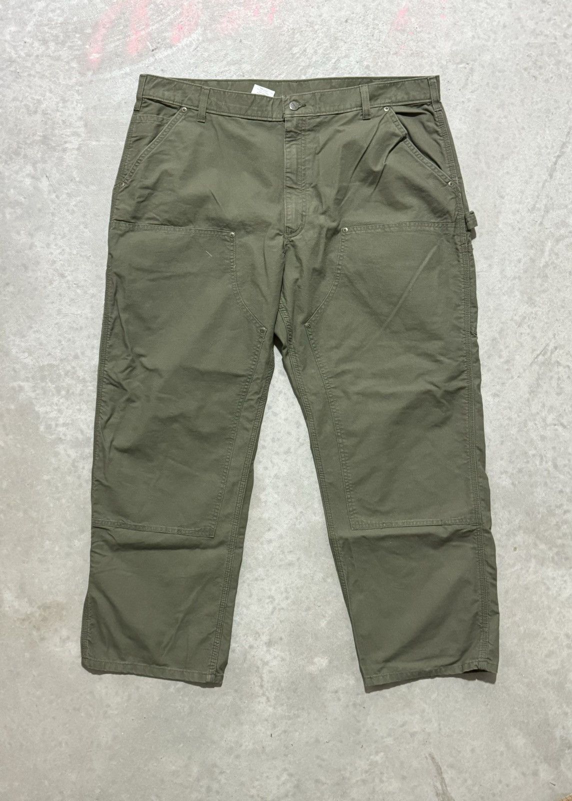 Carhartt × Vintage Green Carhartt Double Knee Jeans workwear Size US 42 / EU 58 - 1 Thumbnail