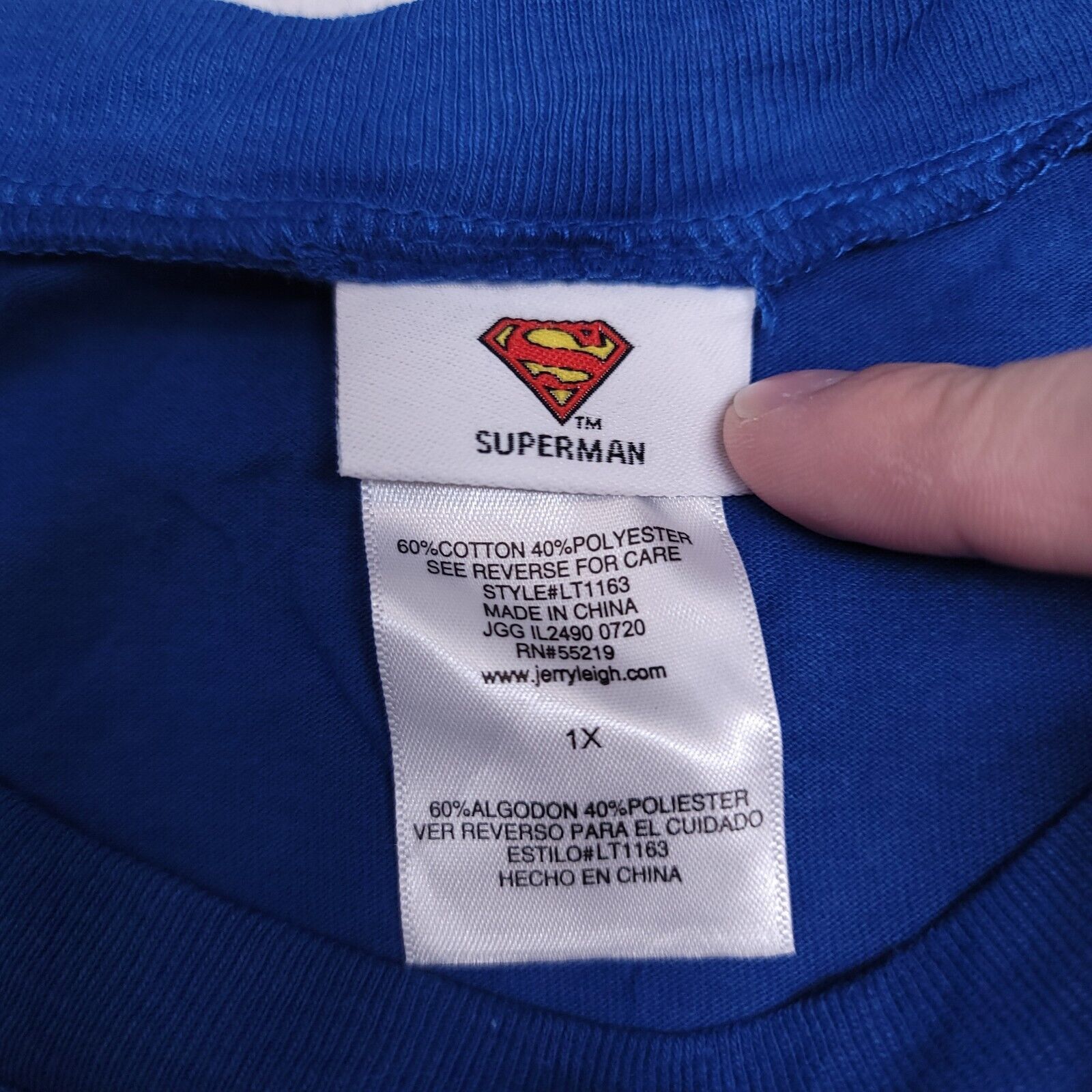 DC DC Comics Superman Short Sleeve T Shirt Womens Size 1X Blue Size XL / US 12-14 / IT 48-50 - 4 Thumbnail