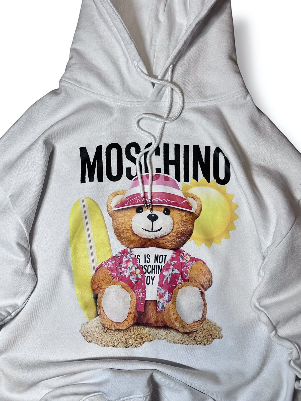 Moschino Moschino Roman Teddy Bear Print White Hoodie Size US XL / EU 56 / 4 - 2 Thumbnail
