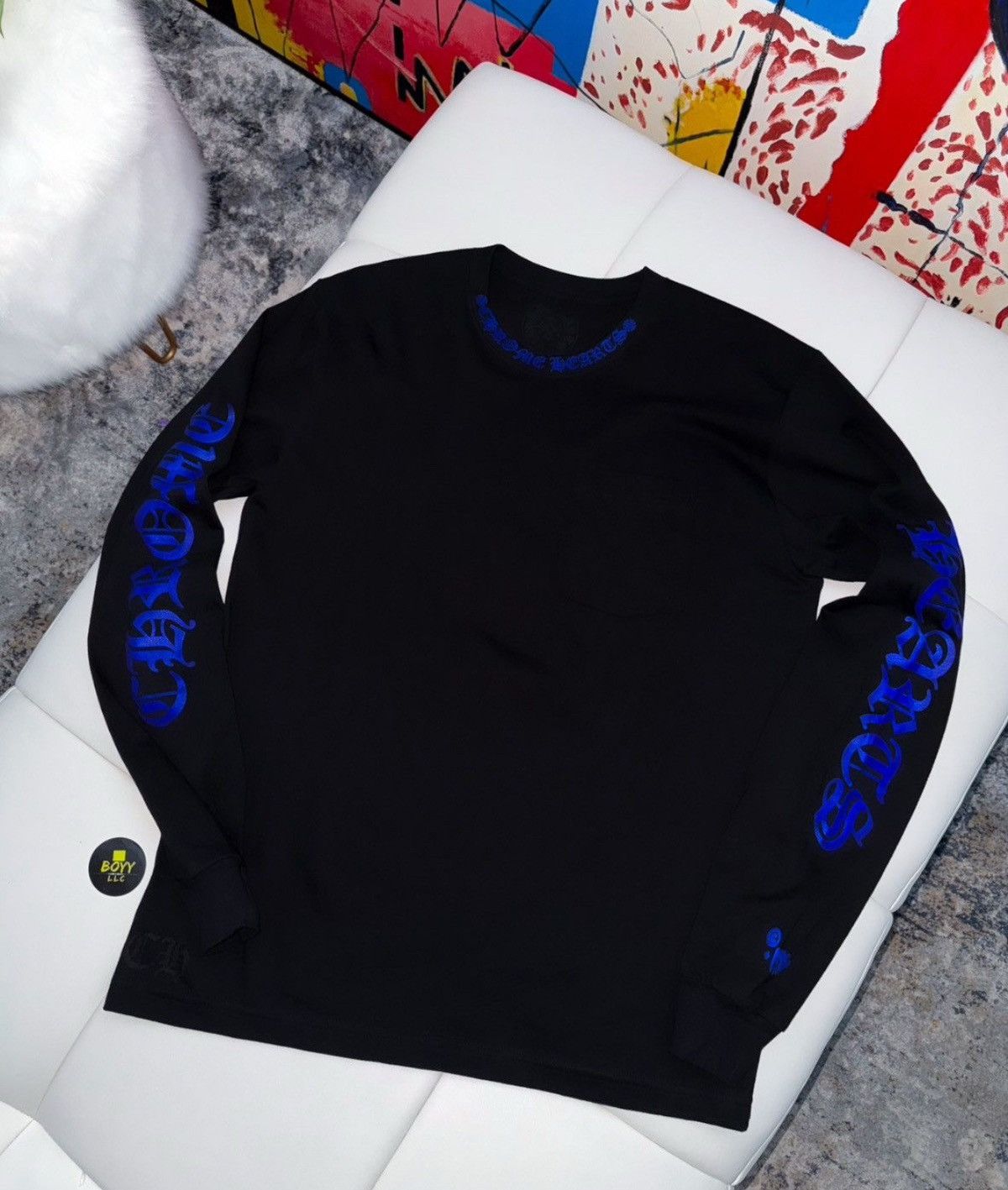 Chrome Hearts Chrome hearts logo long sleeve t shirt Size US XL / EU 56 / 4 - 1 Thumbnail