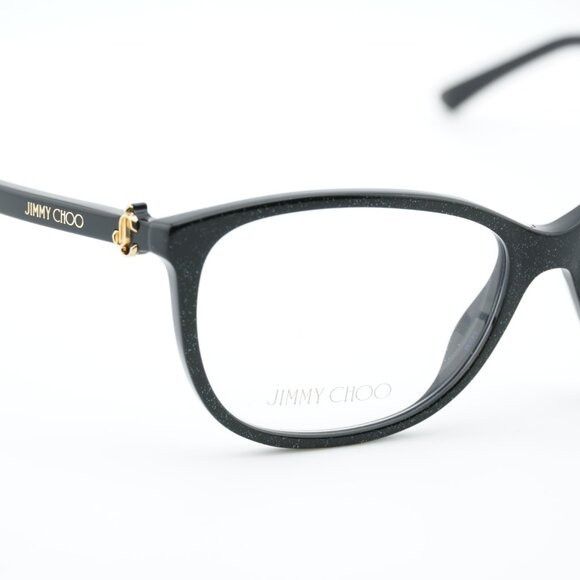 Jimmy Choo Jimmy Choo JC308 0DXF 00 Eyeglasses Shiny Black/Gold 54mm Size ONE SIZE - 2 Thumbnail