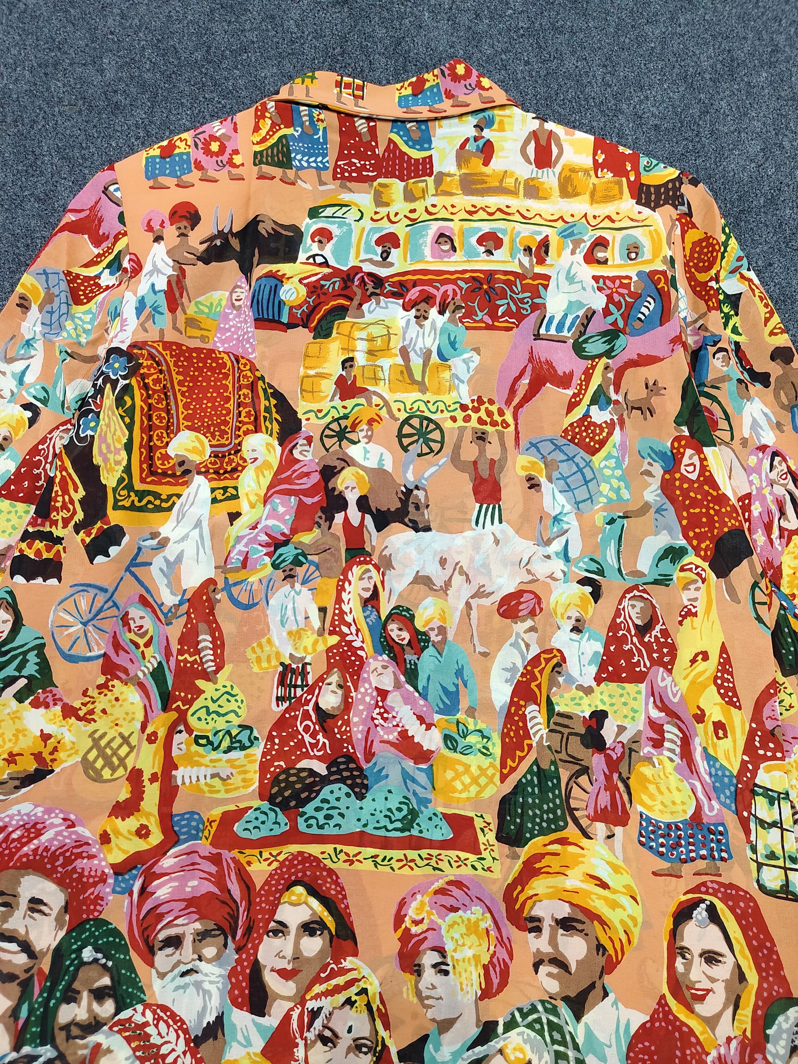 Japanese Brand 90s Tokuko 1erVol- AOP India Culture Art Graphic Jacket Size US M / EU 48-50 / 2 - 5 Thumbnail