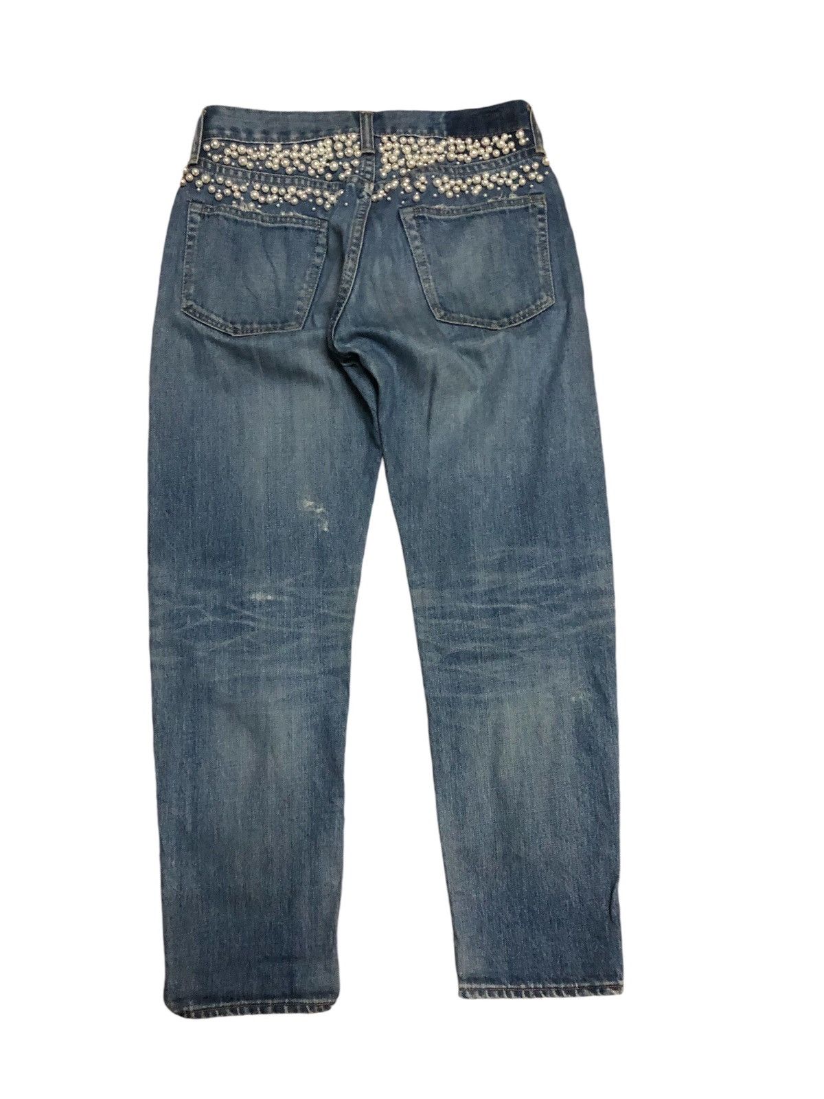 If Six Was Nine × Japanese Brand × Le Grande Bleu (L.G.B.) Bruna Buino Pearl Denim Pants Size US 28 / EU 44 - 2 Thumbnail