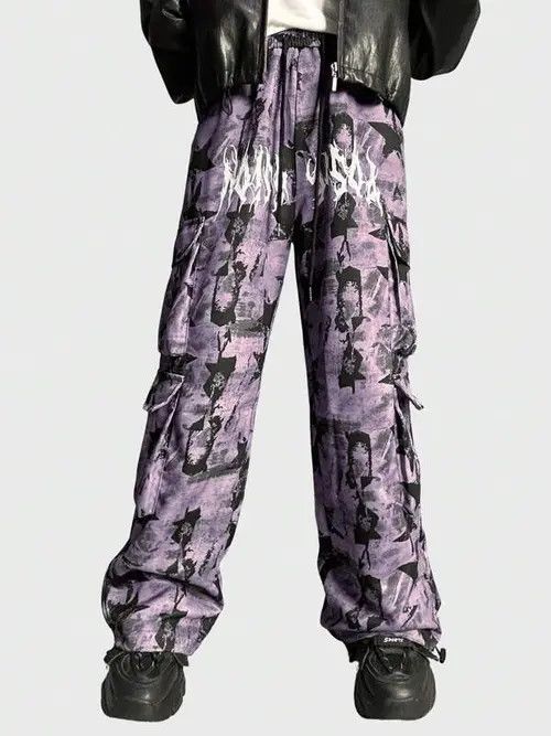 Japanese Brand Parachute Cargo multi-pocket pants gorpcore Wide leg Y2k Size US 32 / EU 48 - 2 Thumbnail