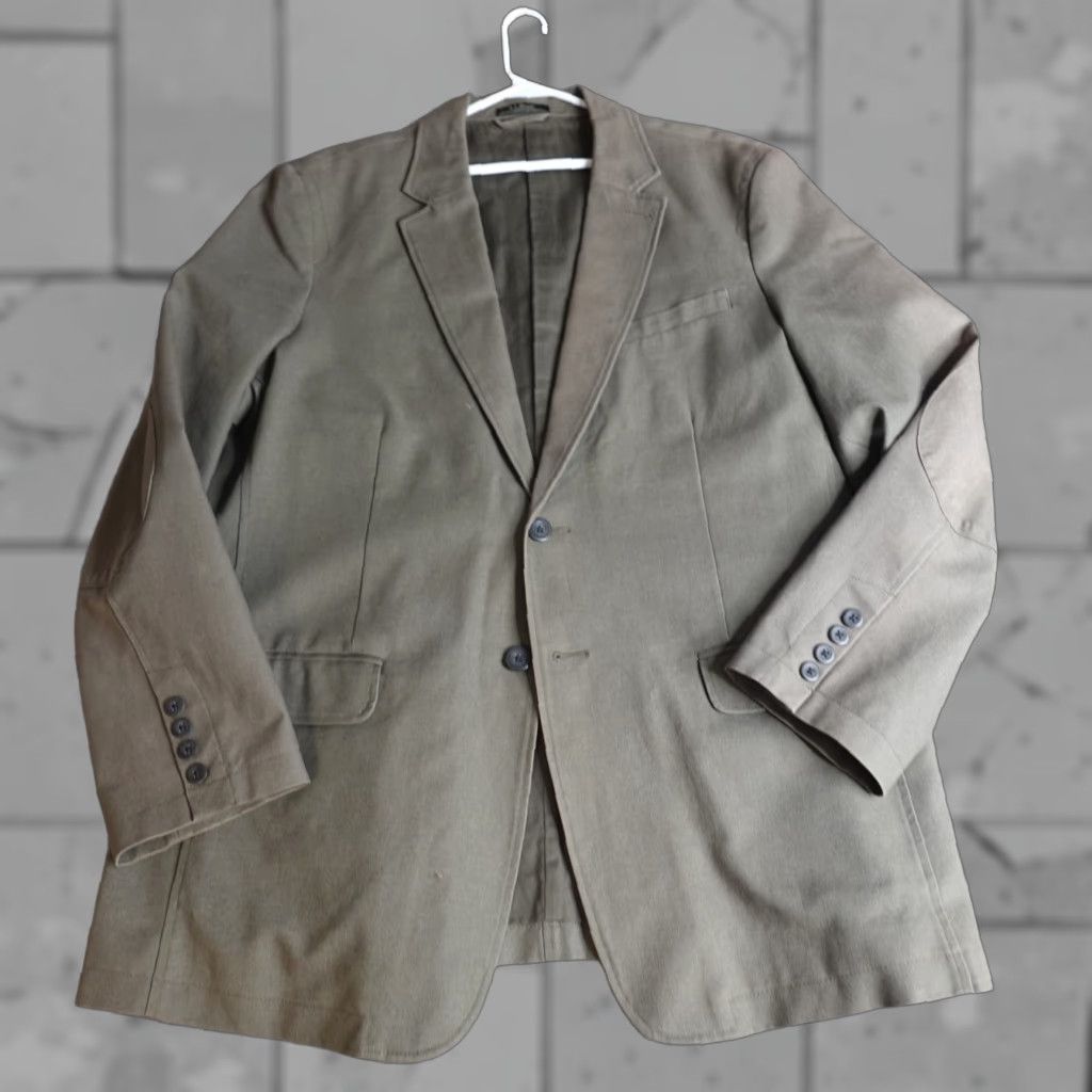 Vintage L.L. Bean Sport Coat 48 Tall Brown Canvas 100% Cotton Safari NEW READ Men Blazer Jacket Coat Notch Lapel Two-Button Long Treated Sun Fade Vintage No Size 48R - 1 Thumbnail