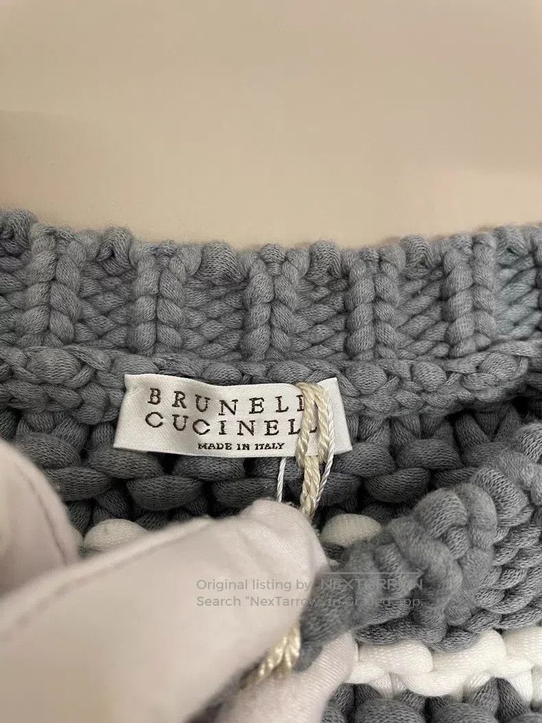 Brunello Cucinelli Brunello Cucinelli Blue Grey Striped Cotton Woven Vest Size M / US 6-8 / IT 42-44 - 3 Thumbnail