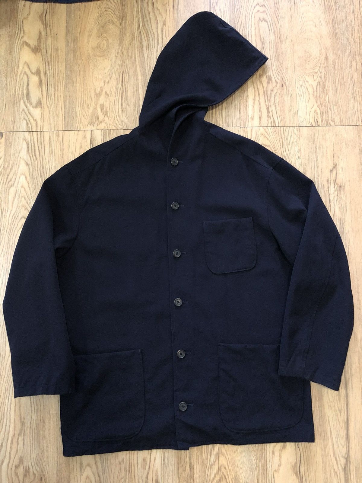 Vintage × Y's for Men × Yohji Yamamoto Yohji Yamamoto Y’s for Men hooded wools long blazer jacket Size US M / EU 48-50 / 2 - 14 Thumbnail
