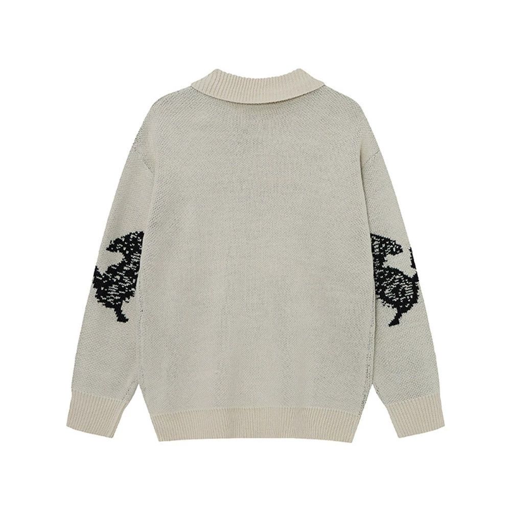 Vintage Loose casual men's high street butterfly lapel sweater Size US M / EU 48-50 / 2 - 2 Thumbnail