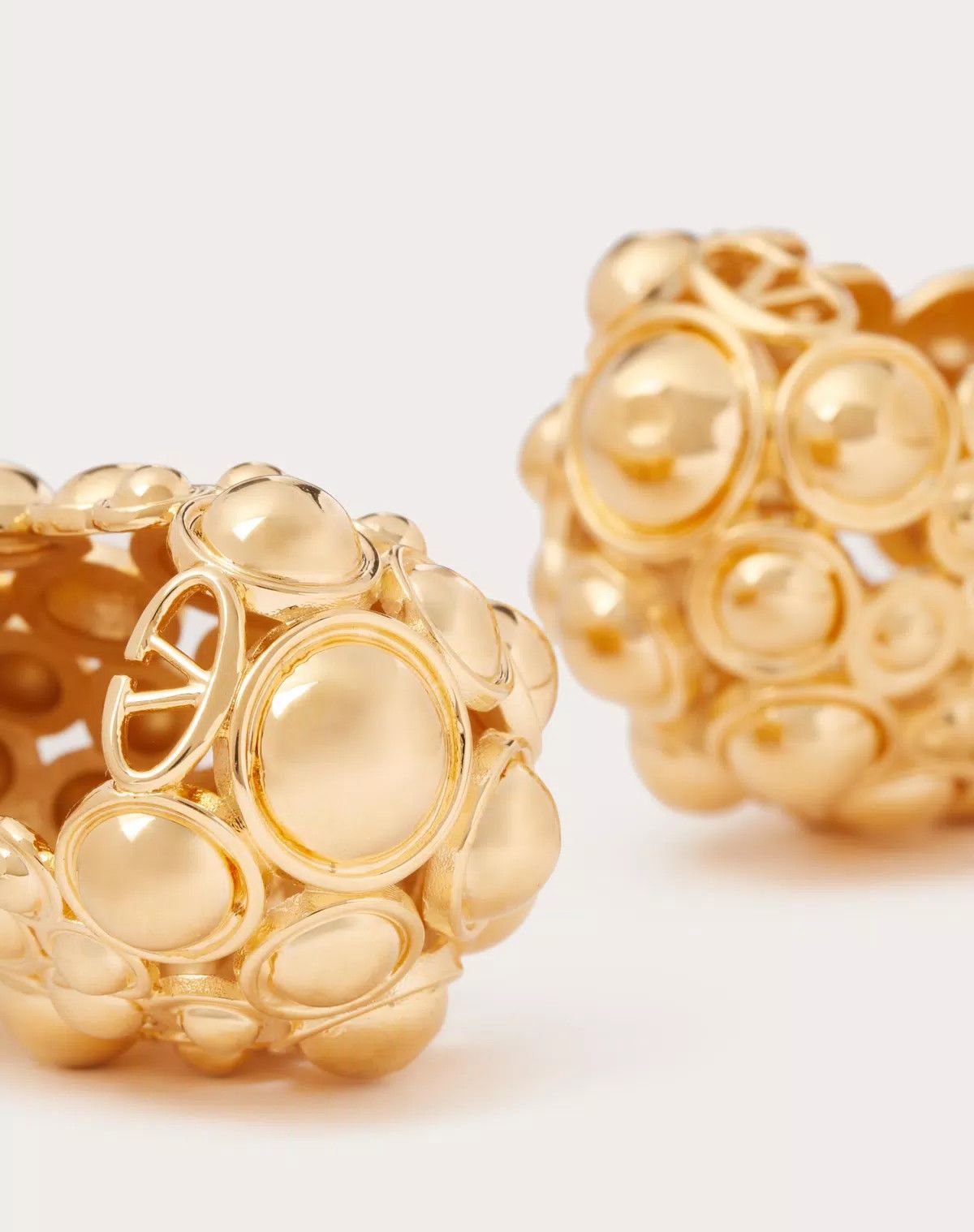 Valentino oc11z0725 Size:OS/ Metal Pineapple Earrings in Golden Size ONE SIZE - 2 Thumbnail