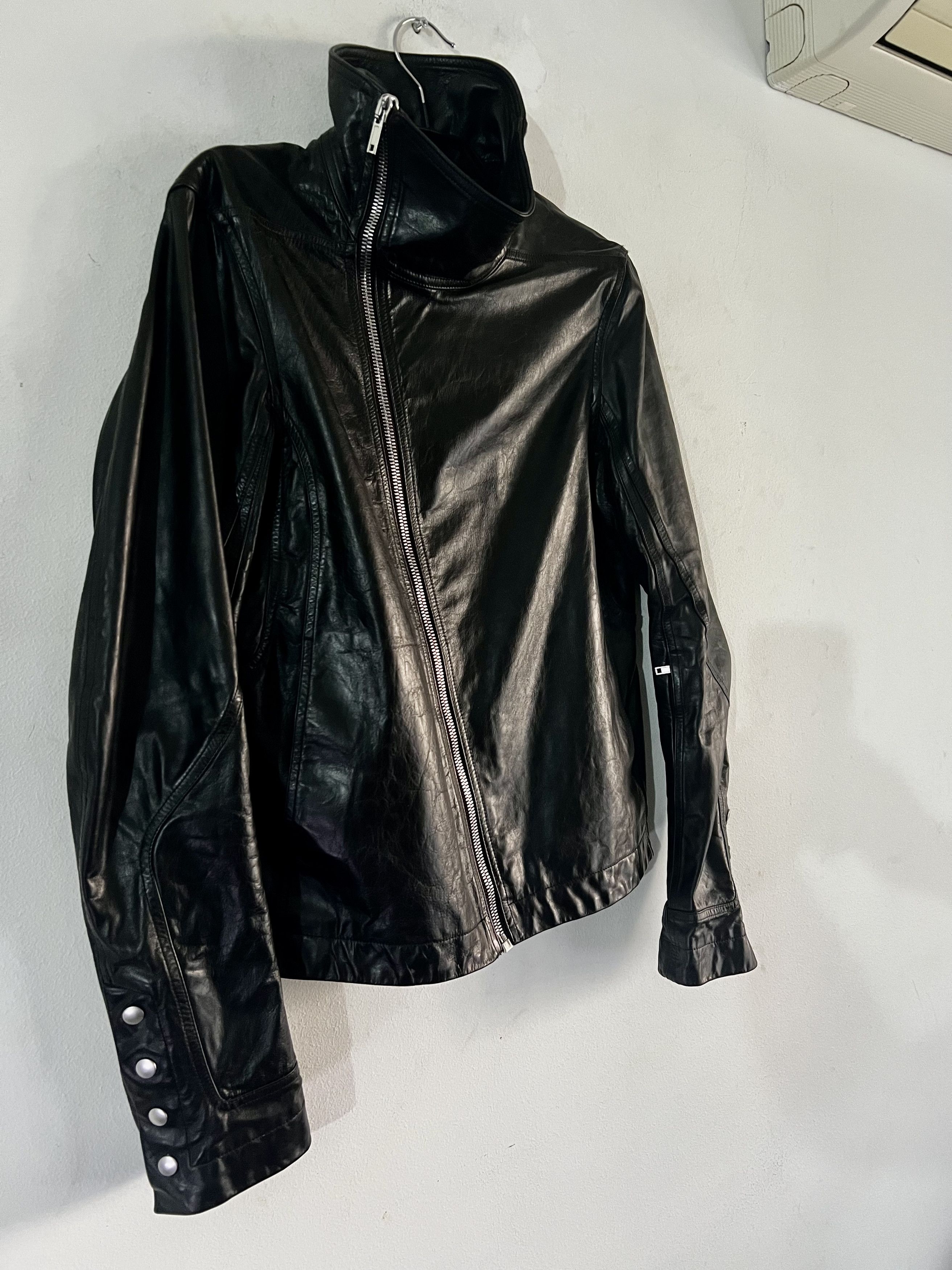 Rick Owens F/W 20 "PERFORMA" Asymmetrical Leather Biker Jacket Size US M / EU 48-50 / 2 - 6 Thumbnail