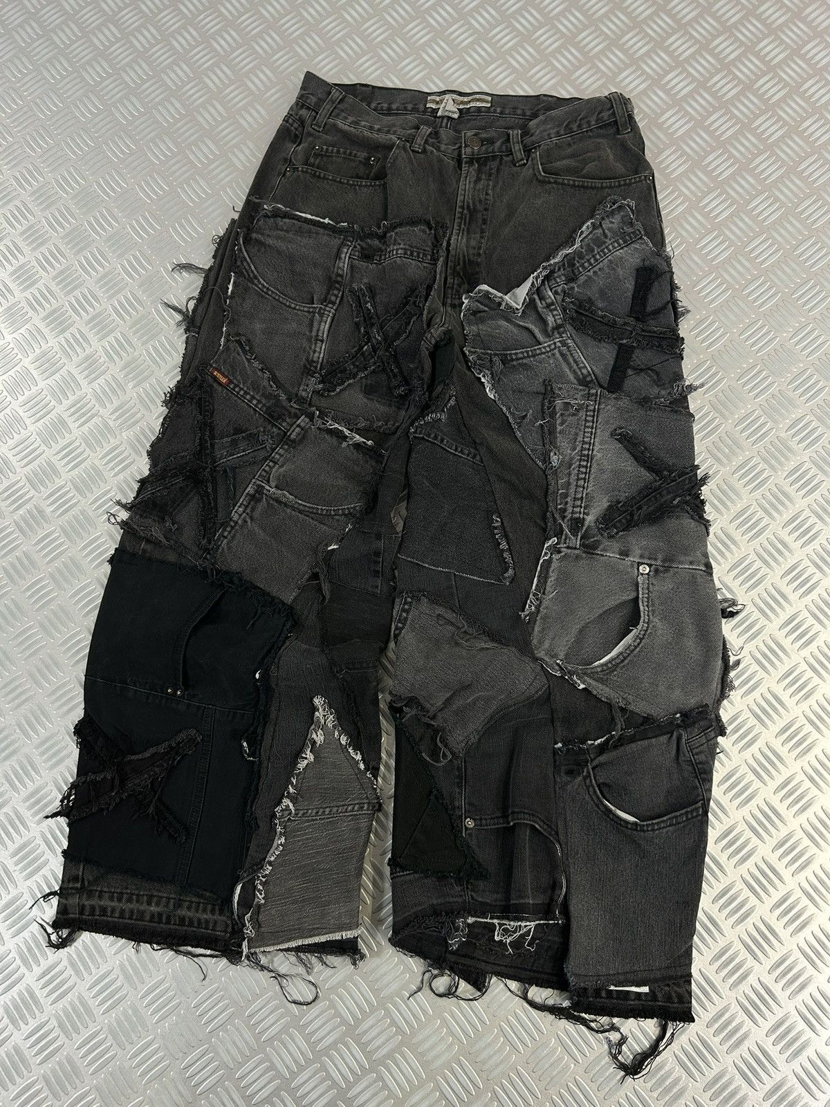 JNCO × Jean Handmade baggy jeans patchwork opium style streetwear Size US 32 / EU 48 - 4 Thumbnail
