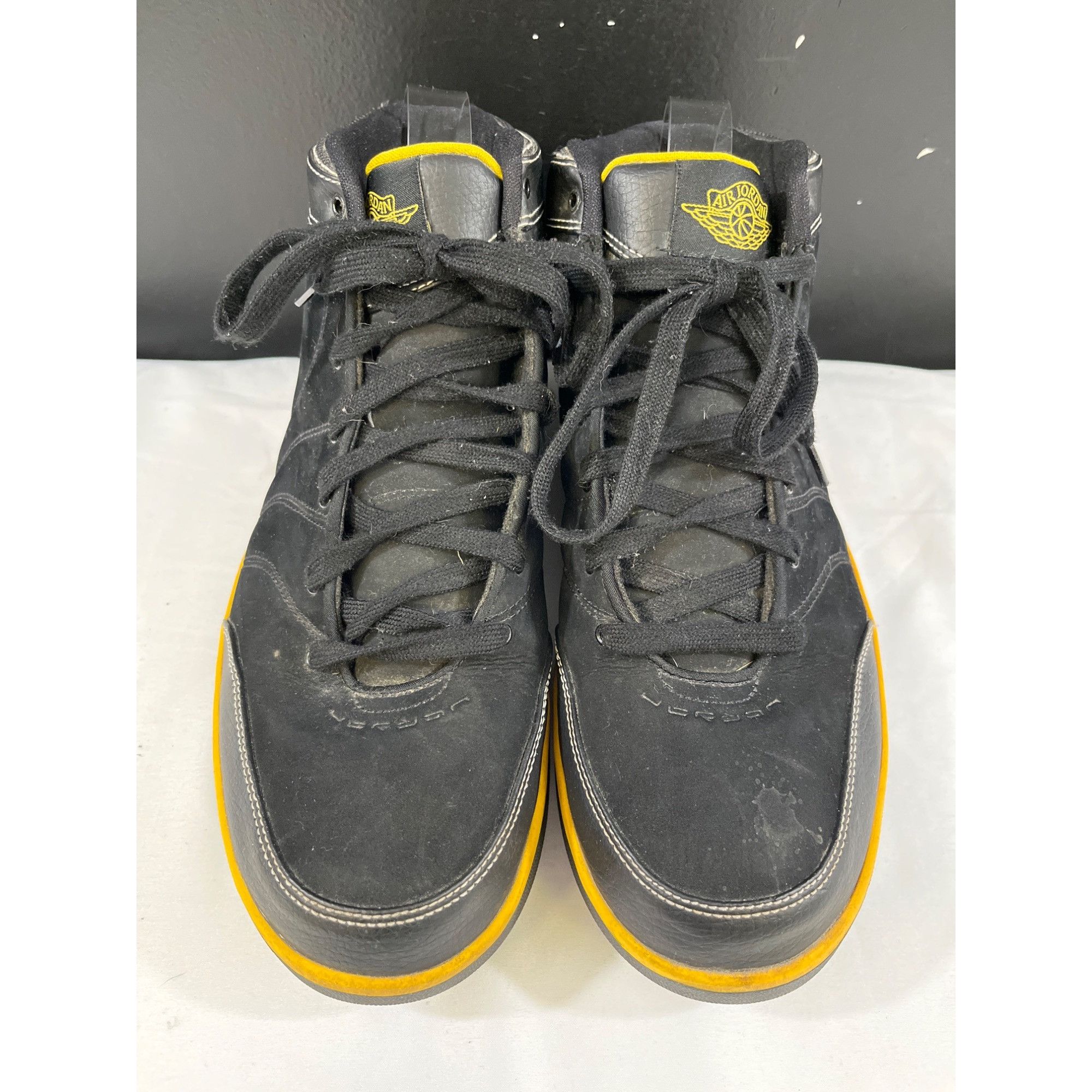 Nike Nike Air Jordan Pro Classic Mens Black Yellow Sneakers Siz Grailed