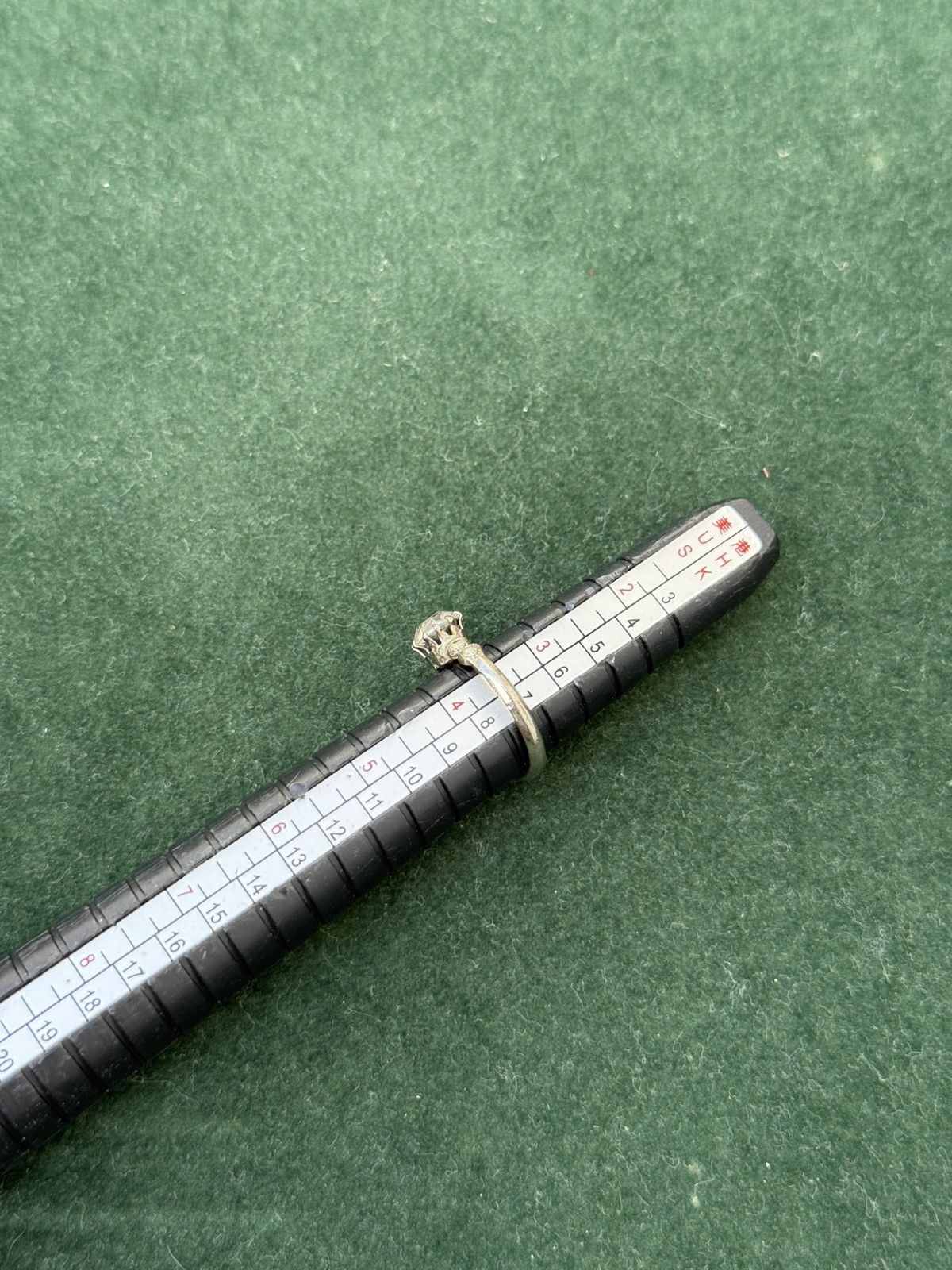 Vintage Vintage Sterling Silver Ring with Clear Stone Size ONE SIZE - 6 Thumbnail