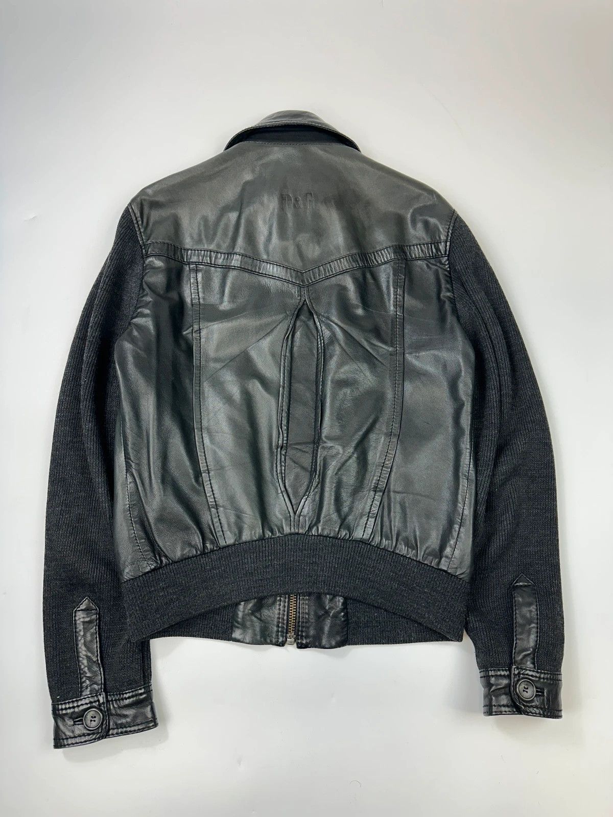 Dolce & Gabbana Dolce & Gabbana 00s Black Hyrbrid Lamb Leather & Wool Jacket Size US M / EU 48-50 / 2 - 6 Thumbnail