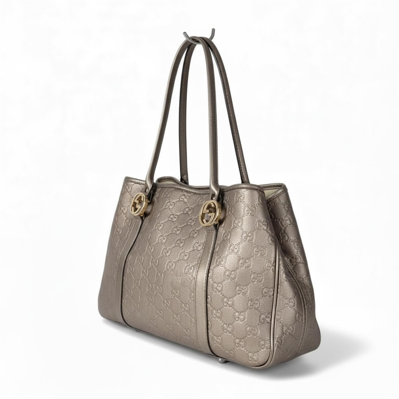 Gucci Gucci - Metallic Leather Tote Handbag Size ONE SIZE - 1 Thumbnail