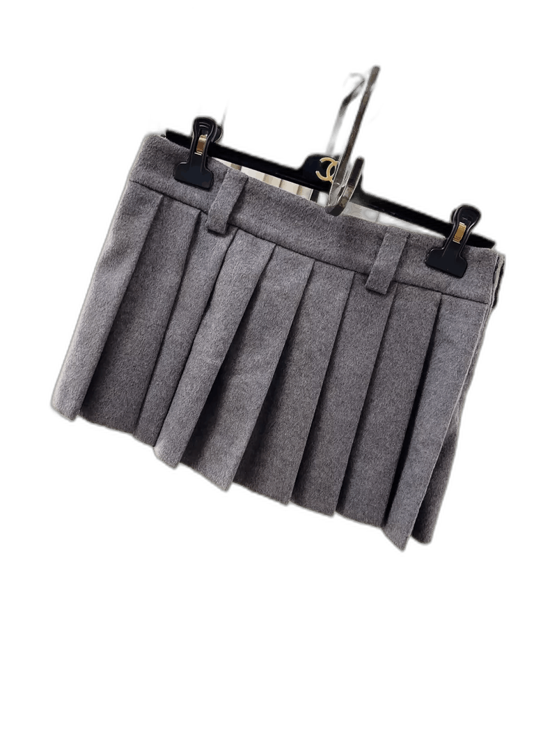 Prada Gray Cashmere Lettered Skirt Limited Japan Edition-2506 Size 35" - 1 Thumbnail